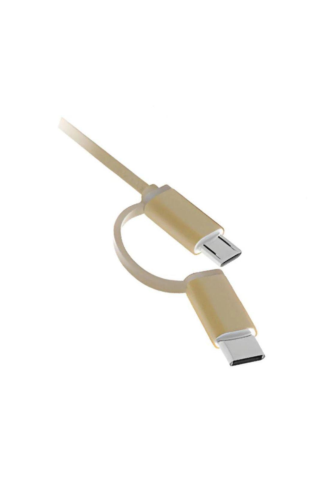 Cable Philco Usb A Tipo-C + Micro Usb 1.2M-1