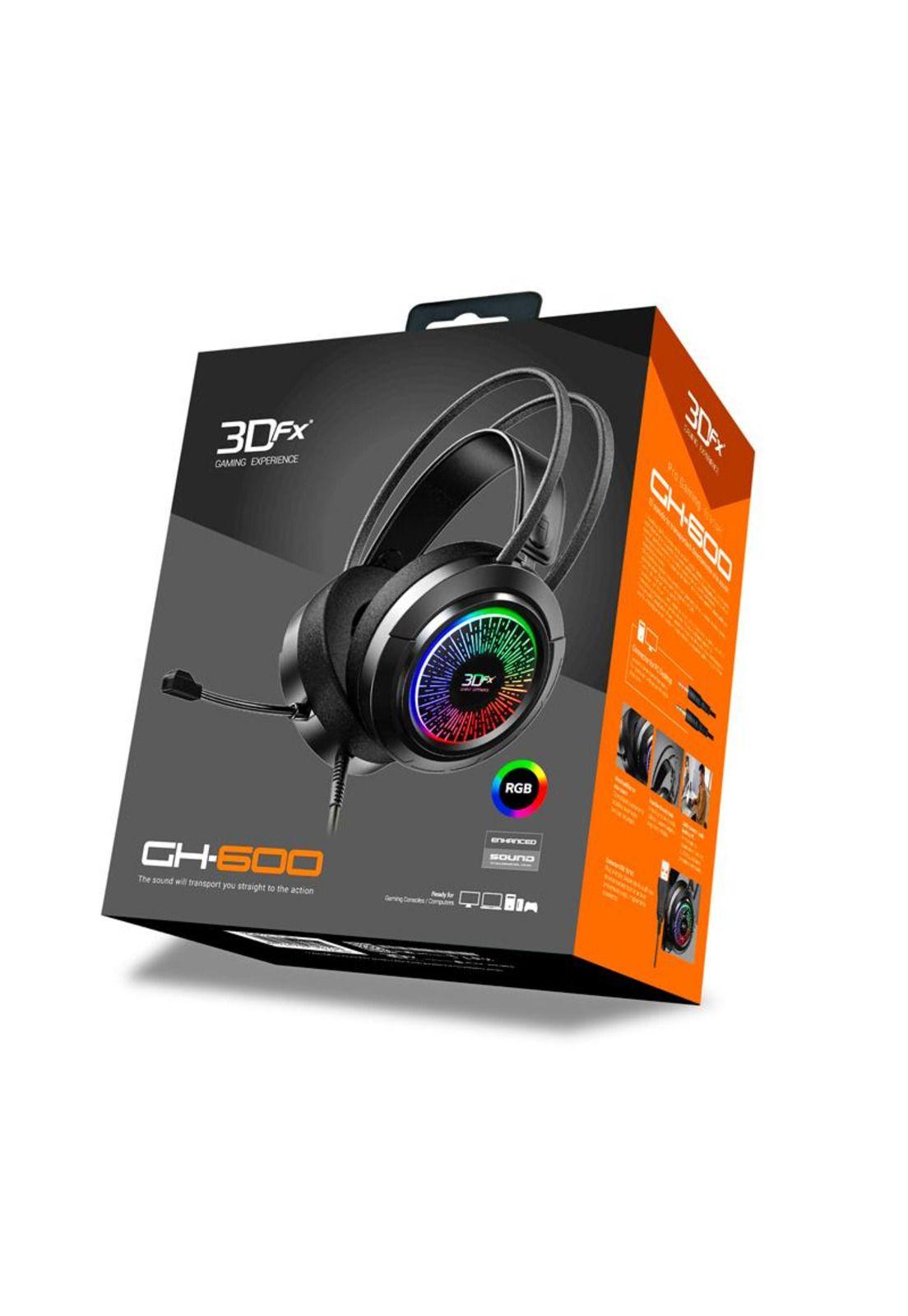 Audífonos Gamer Gh-600 Alámbricos Rgb 3dfx Mlab-1