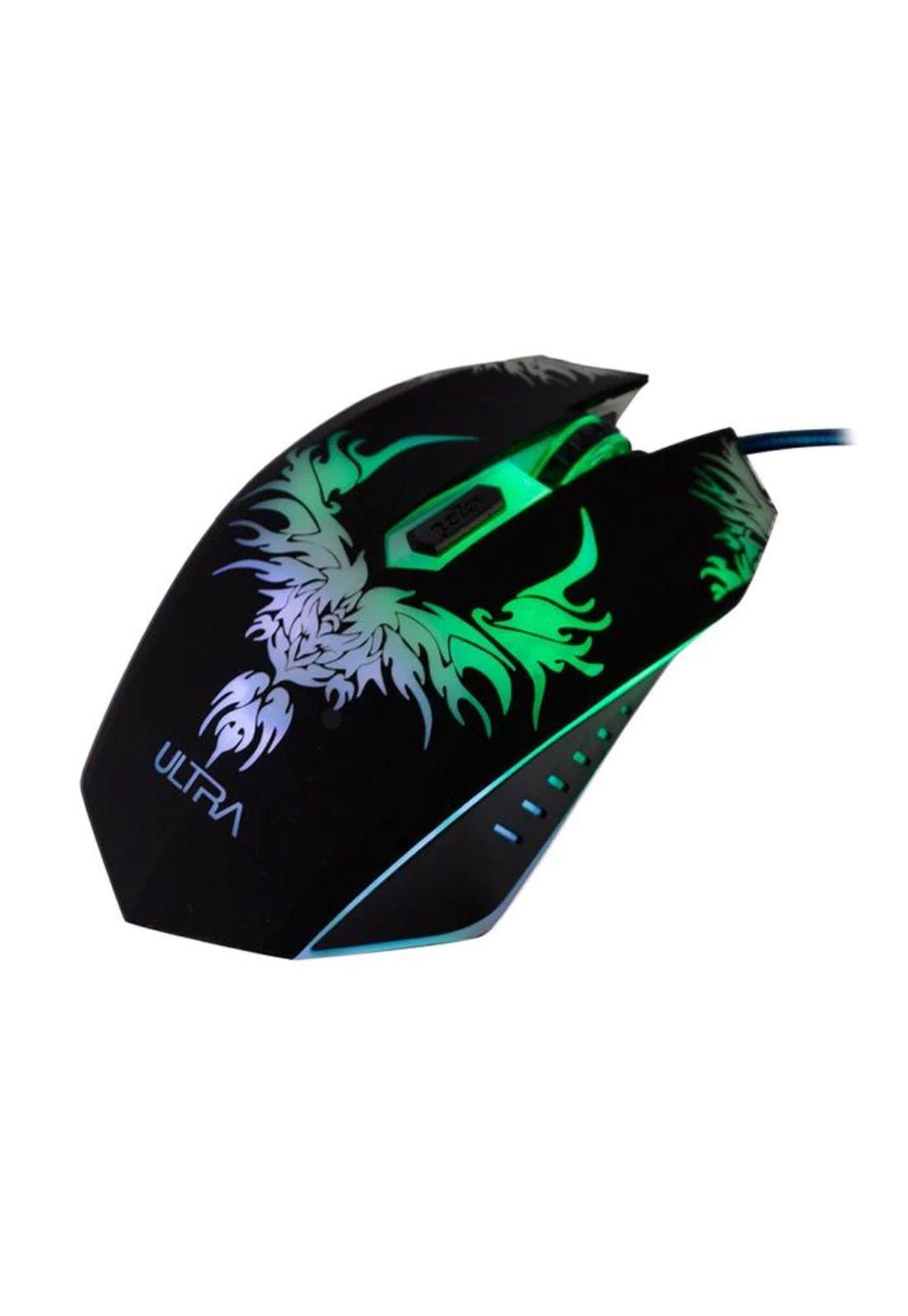 Mouse Alámbrico Retro Iluminado Gaming 6 Botones DPI 2400-2