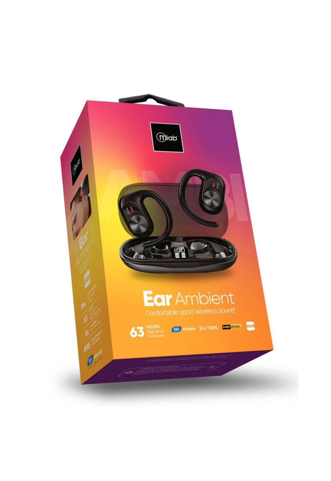 Audífonos Bluetooth Mlab 9361 EarAmbient OWS IP55 LCD-5