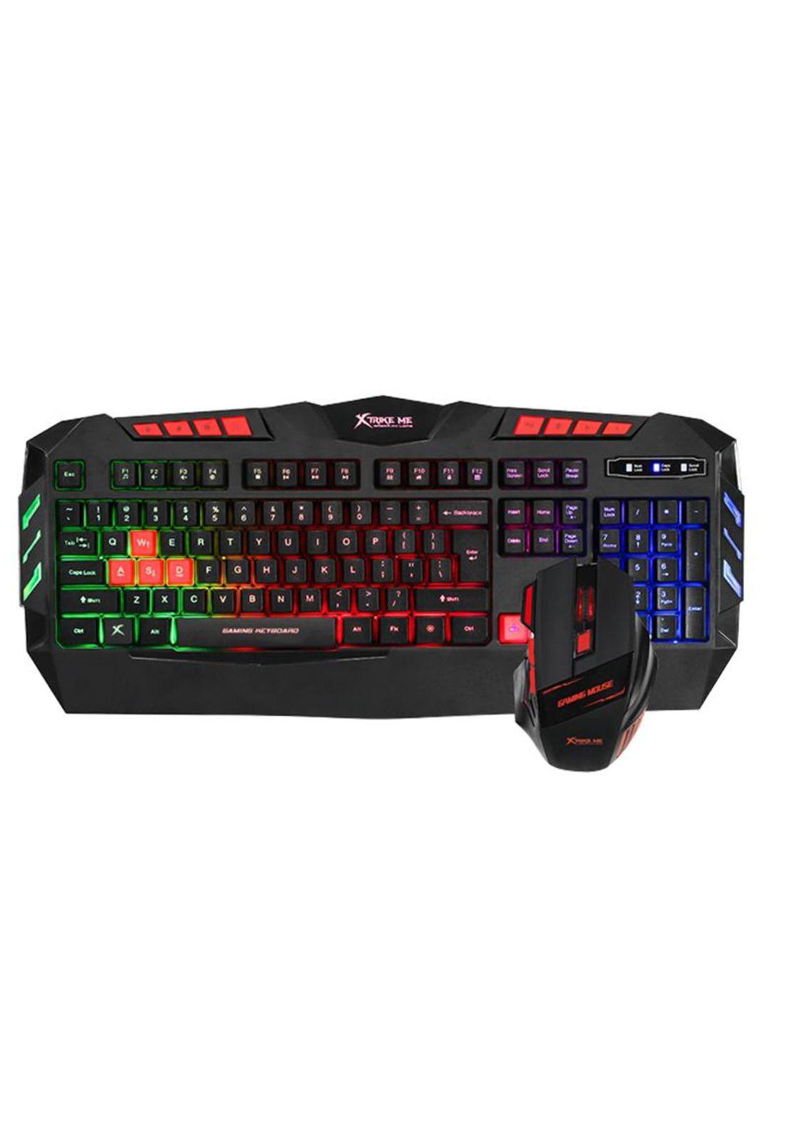 Kit Combo Teclado Y Mouse Gamer Xtrike Me 2400 Dpi Fx-3