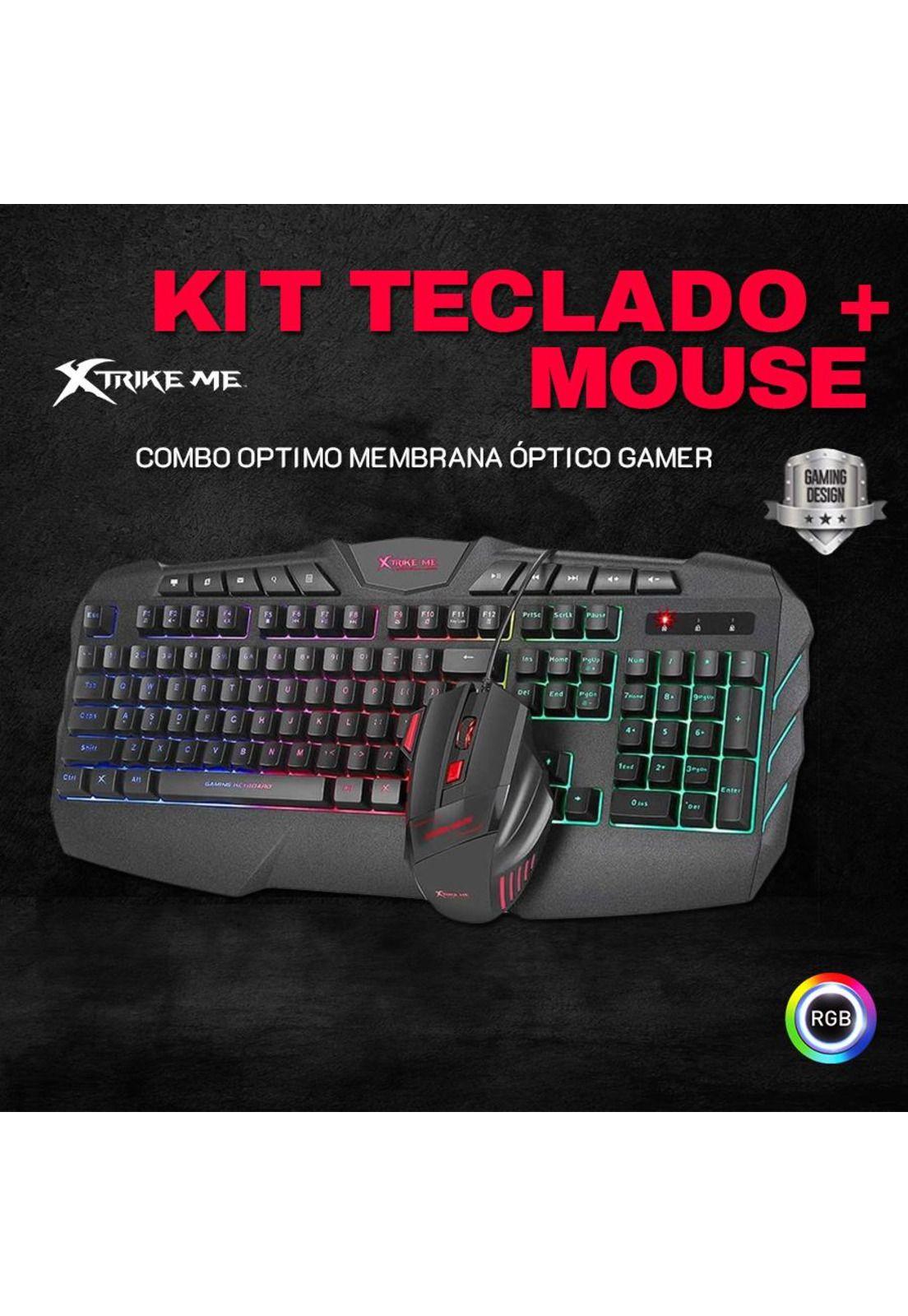 Kit Combo Teclado Y Mouse Gamer Xtrike Me 2400 Dpi Fx-4