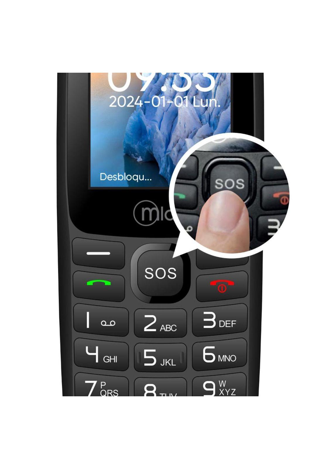 Teléfono Senior Bar 4G SOS, 2,4″  Black 9387-5