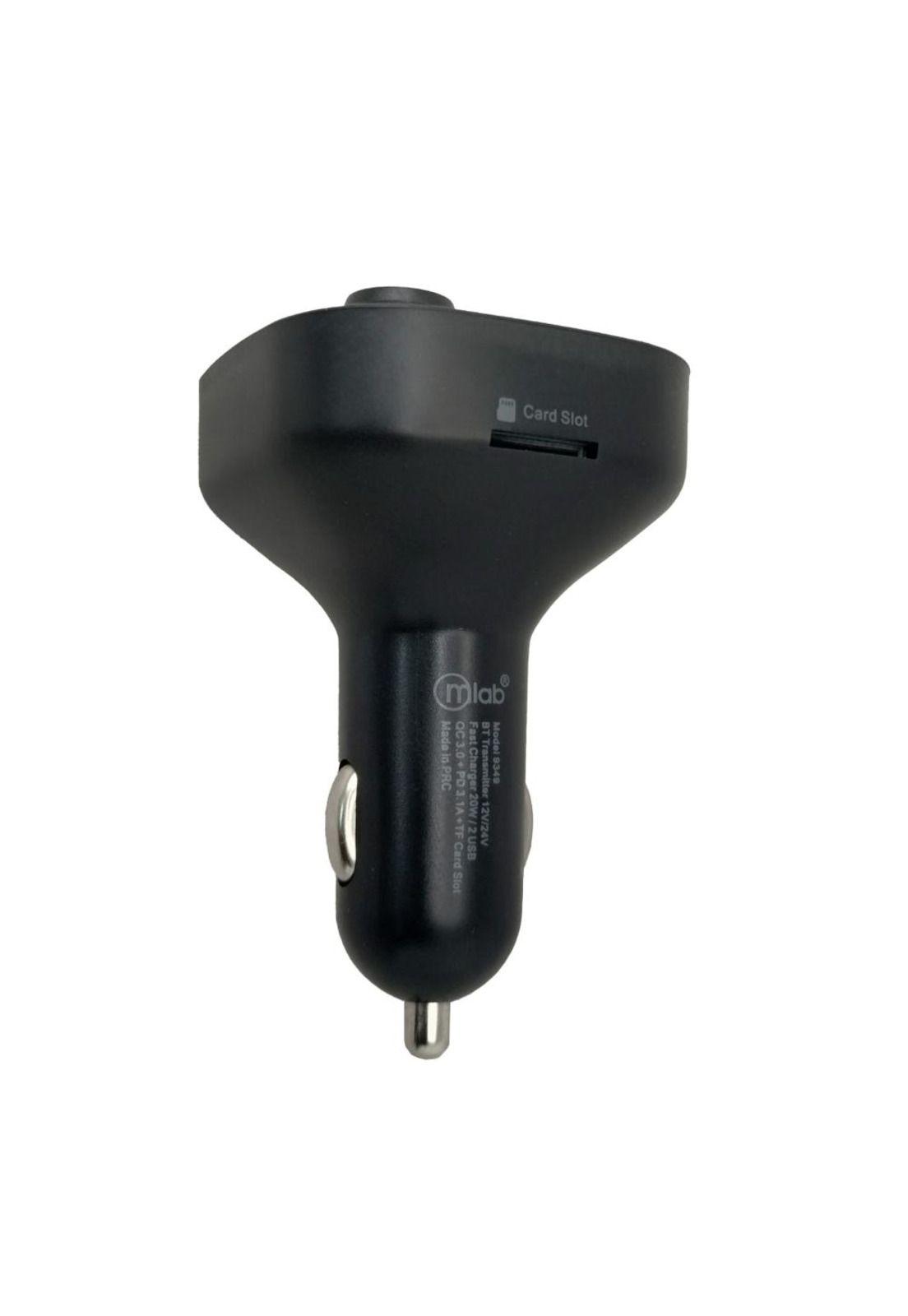 Transmisor MLAB FM BT 12V-24V + Cargador Rápido 20W 2USB-3