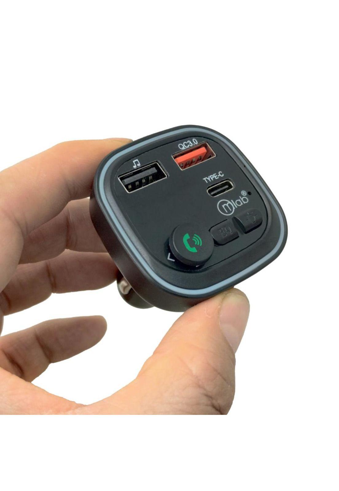 Transmisor MLAB FM BT 12V-24V + Cargador Rápido 20W 2USB-4