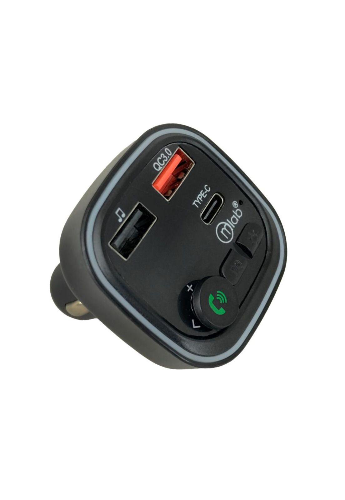 Transmisor MLAB FM BT 12V-24V + Cargador Rápido 20W 2USB-5