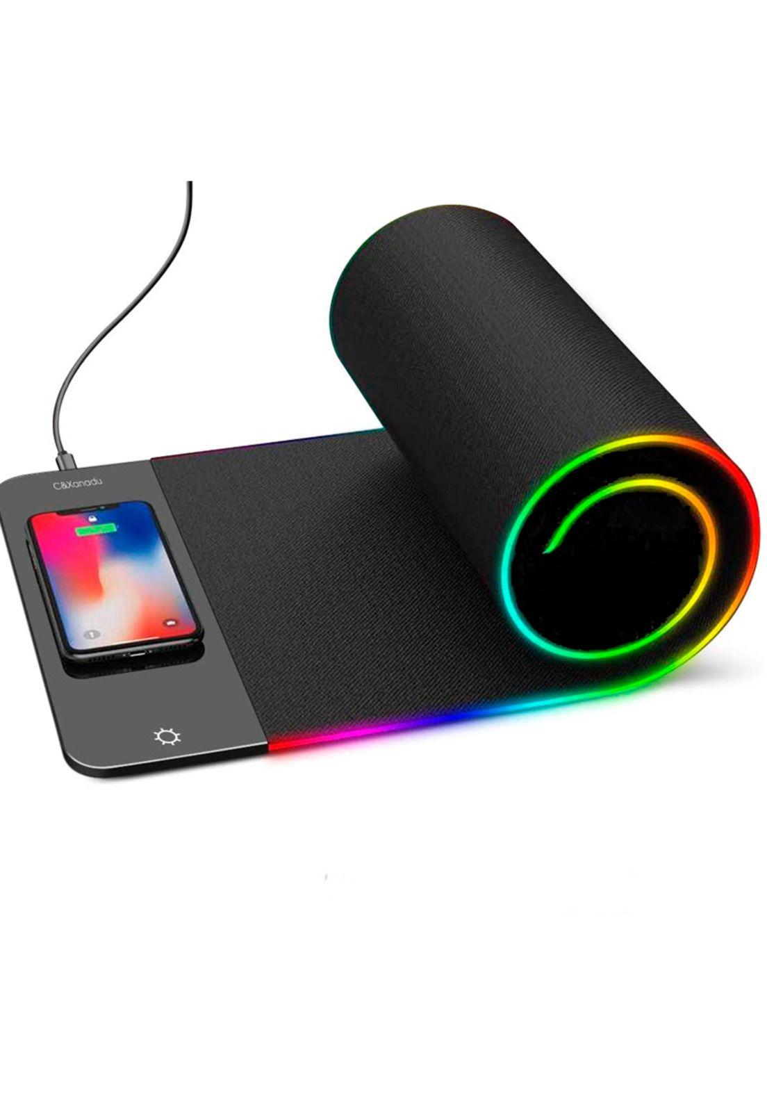 Mouse Pad Philips SLP7604 XL Carga Inalambrica RGB -0