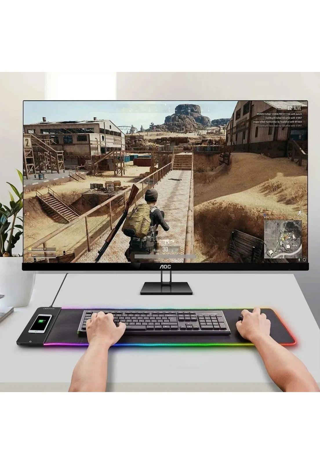 Mouse Pad Philips SLP7604 XL Carga Inalambrica RGB -4