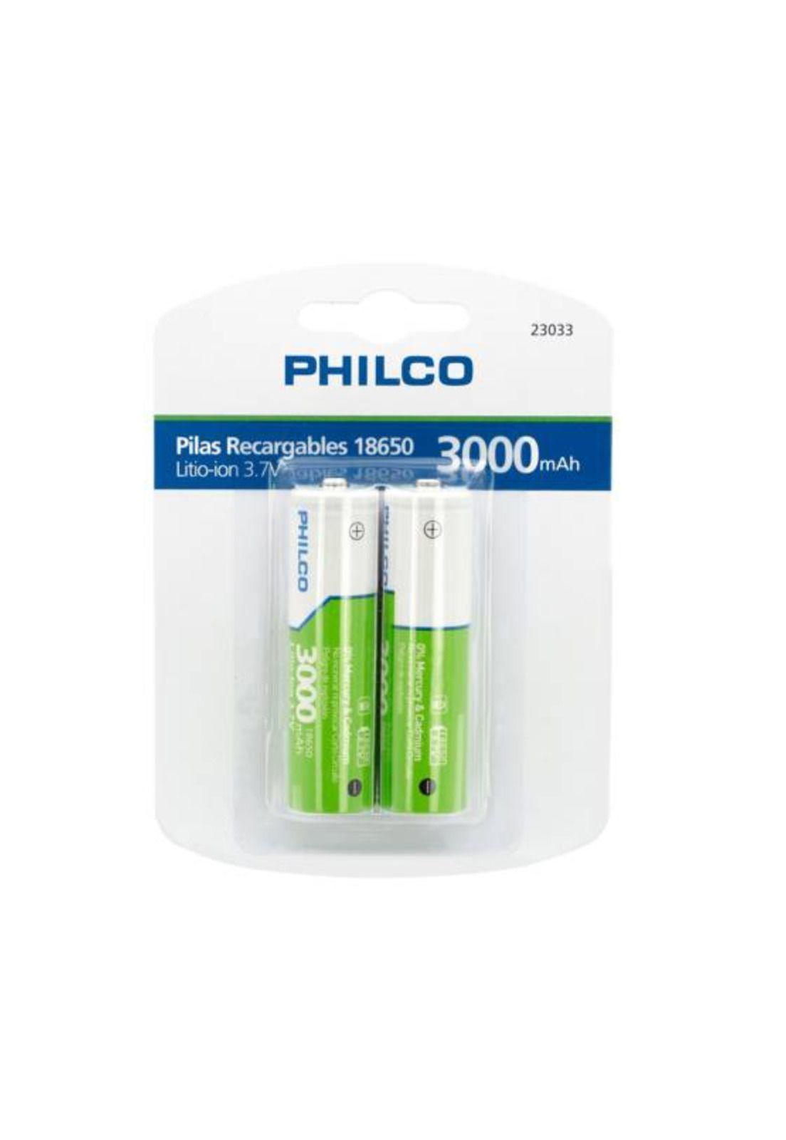 Blister 2 Baterías Recargables 18650 Li-Ion 3000mah-3