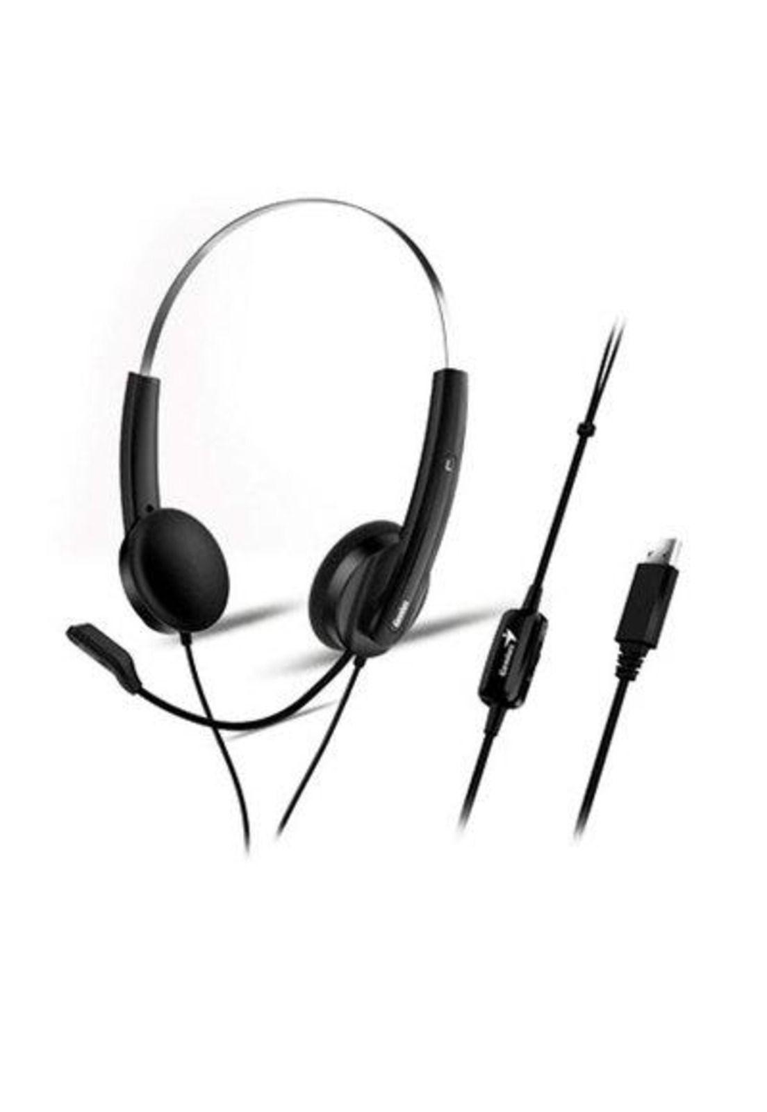 Audífonos Genius Hs-220U Con Micrófono Black / Over-Ear-0