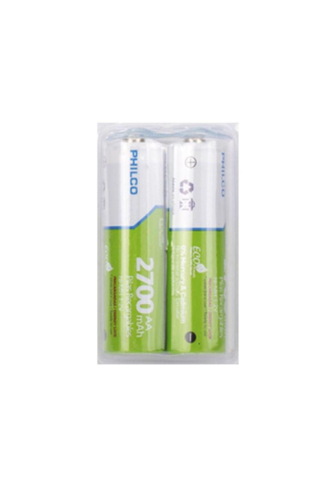Pilas Recargables Philco Blister 2 Pre-Cargadas Aa 2700 Mah-2
