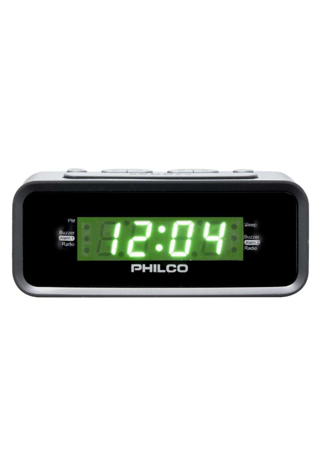 Radio Reloj Philco, Radio FM, Pantalla LED 0,6", Alarma Dual-3