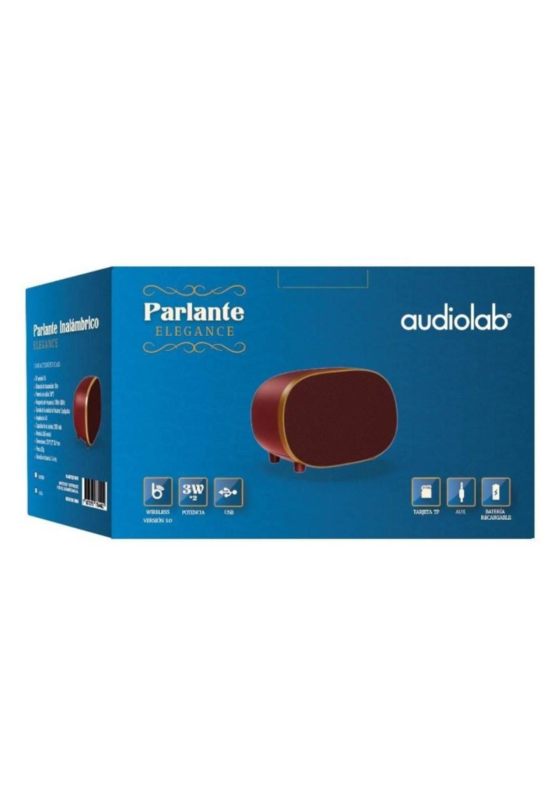 Parlante Retro AudioLab Elegante Bluetooth Speaker Burdeo 3w-4