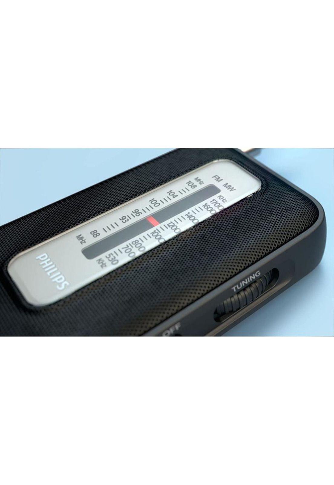 Philips Radio Portátil FM/Radio Pequeña Retro Ideal para Cocina, Baño o Garaje-3