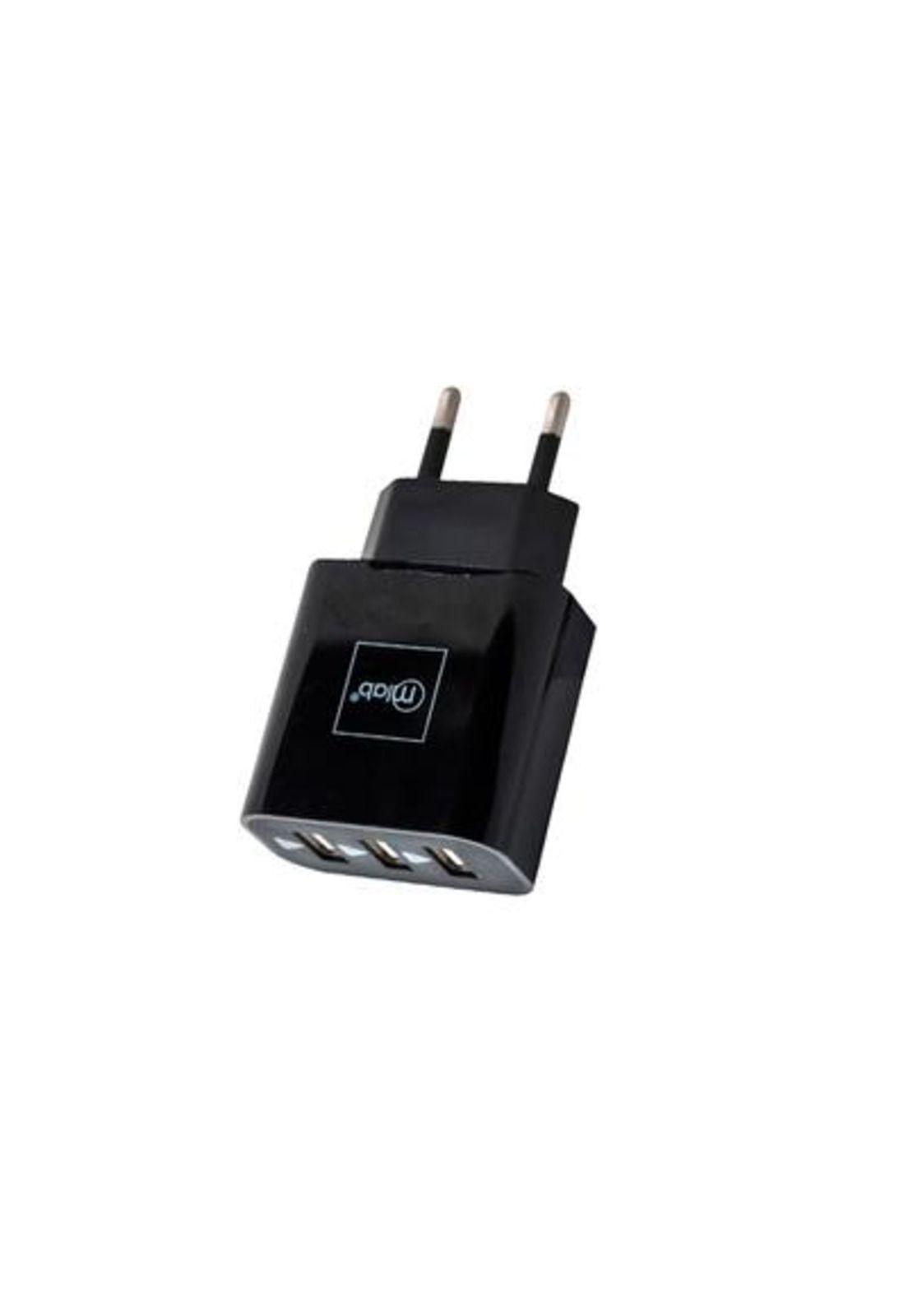 Kit Cargador 2 En 1 + Cable Tipo C 3 Entradas Usb Mlab-2