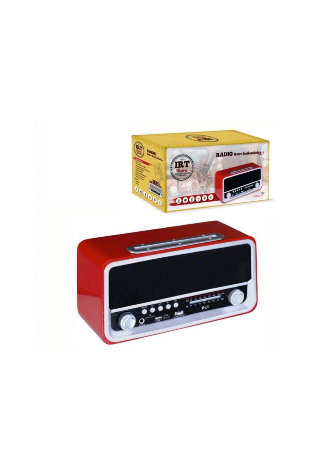 Radio Bluetooth Portátil Retro Irt Usb Am Fm Rojo Fx-2