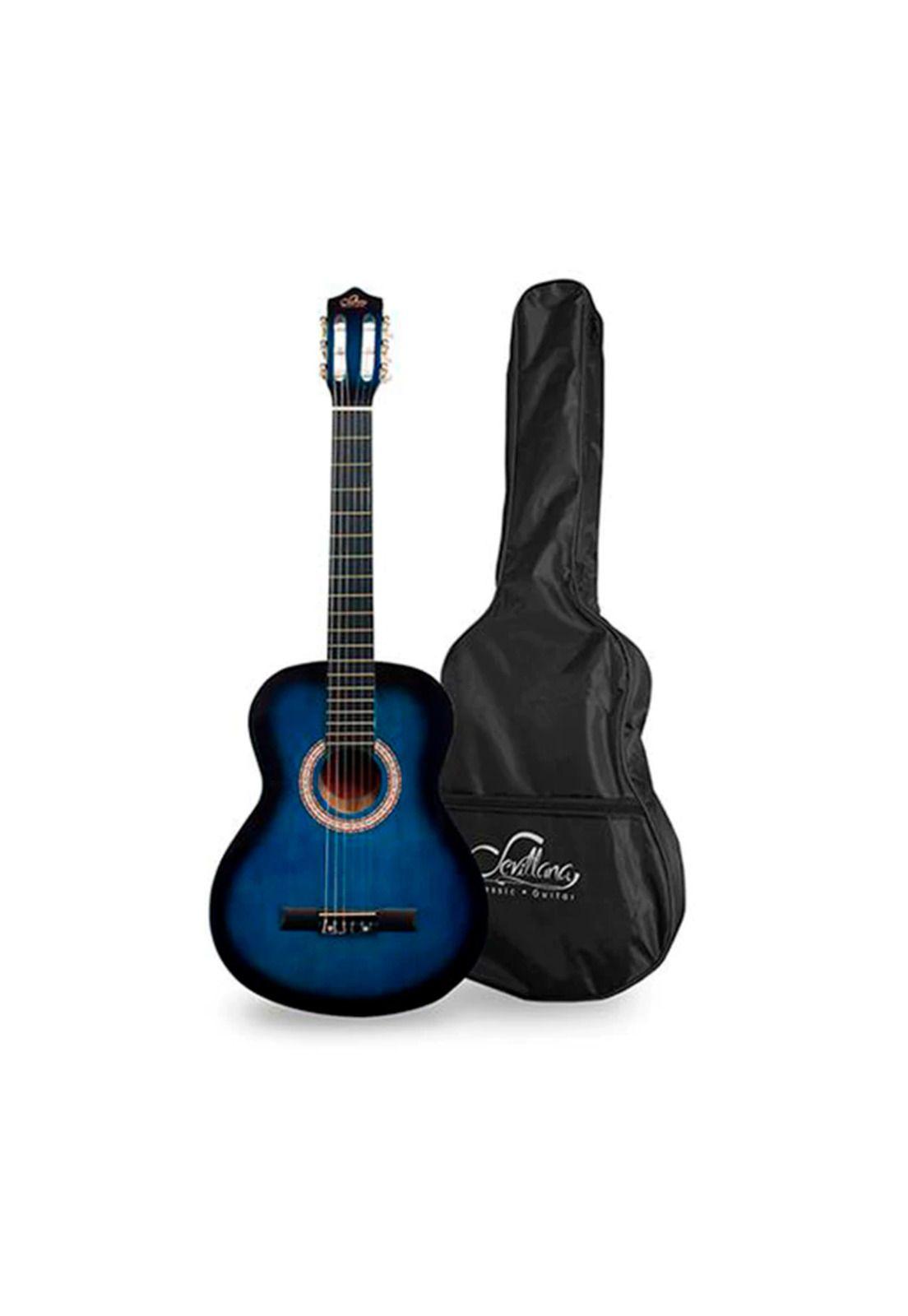 Guitarra Acústica Sevillana 39'' Con Funda Azul Mlab-2