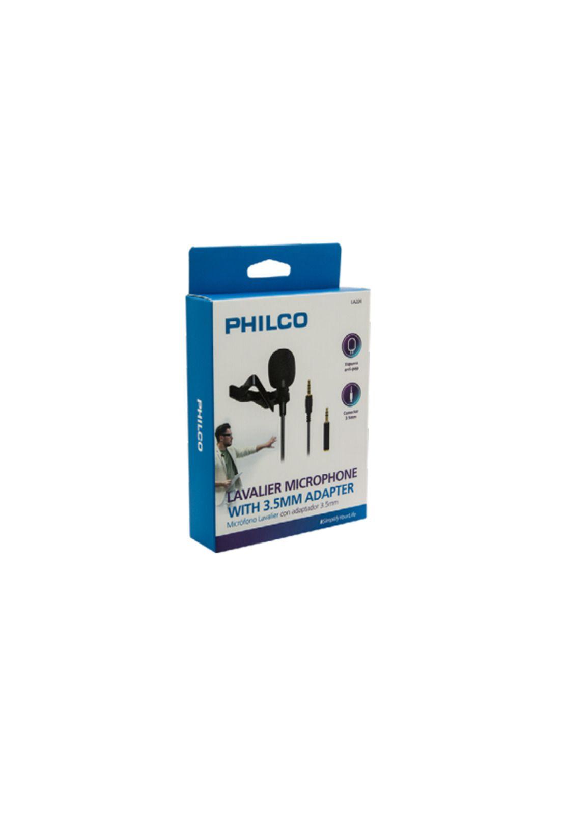 Micrófono Lavalier Con Adaptador 3.5MM Philco Espuma ANTI-POP-4