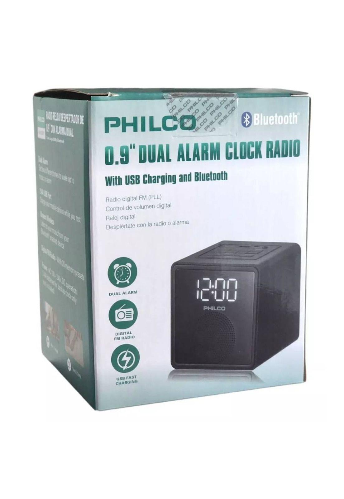 Radio Reloj Despertador 0.9 Bluetooth Philco Par3206bt-1
