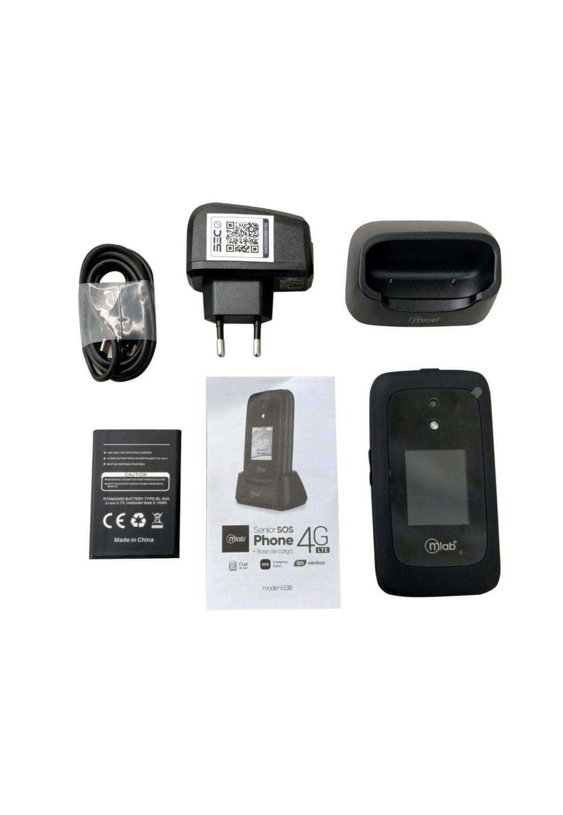 Teléfono Senior Shell 4G SOS, doble pantalla 2,8″ 1,77″ con base de carga-5