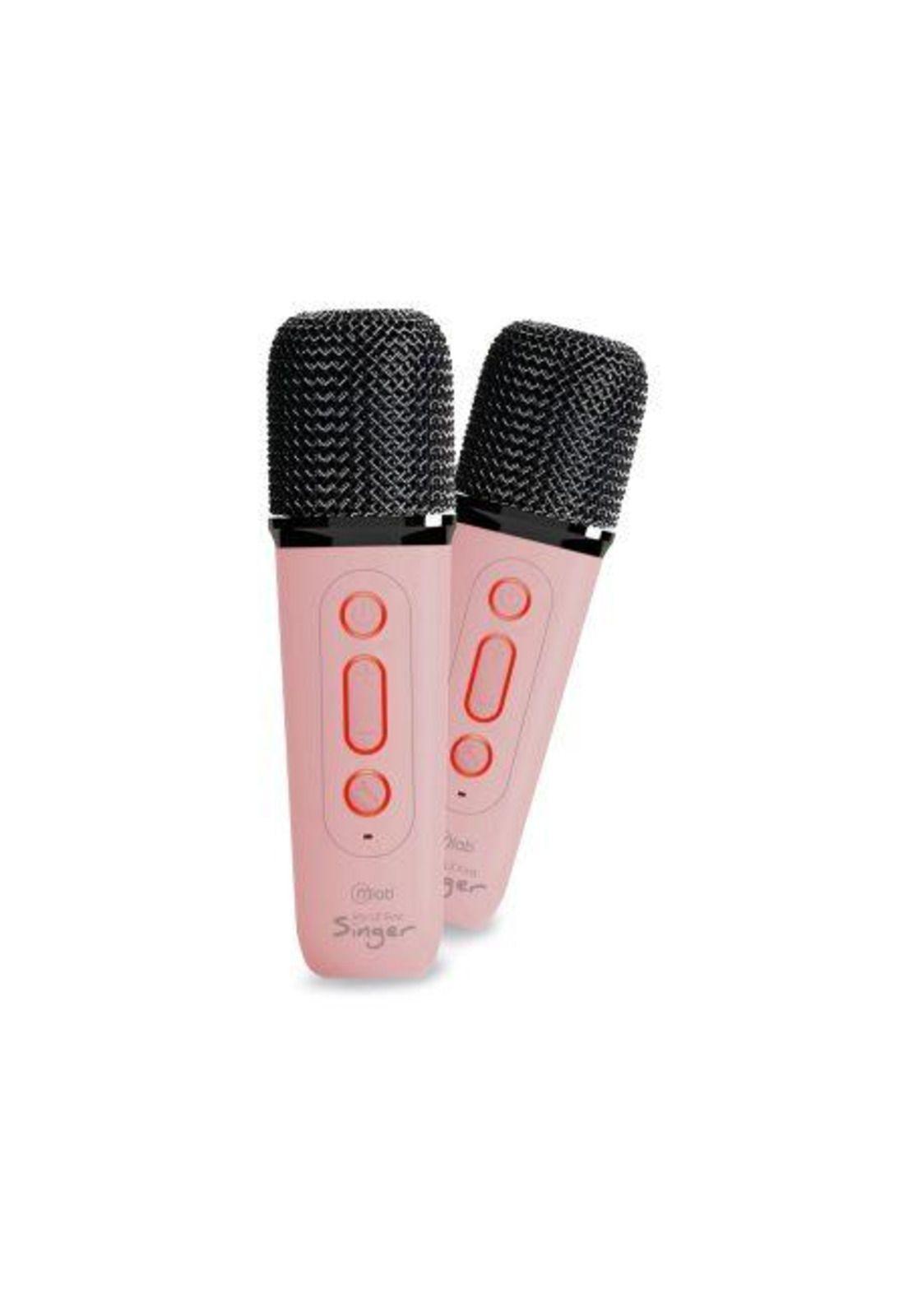 Karaoke My Lil First Singer 2 con luz RGB 2 micrófonos inalámbricos Rosa-2
