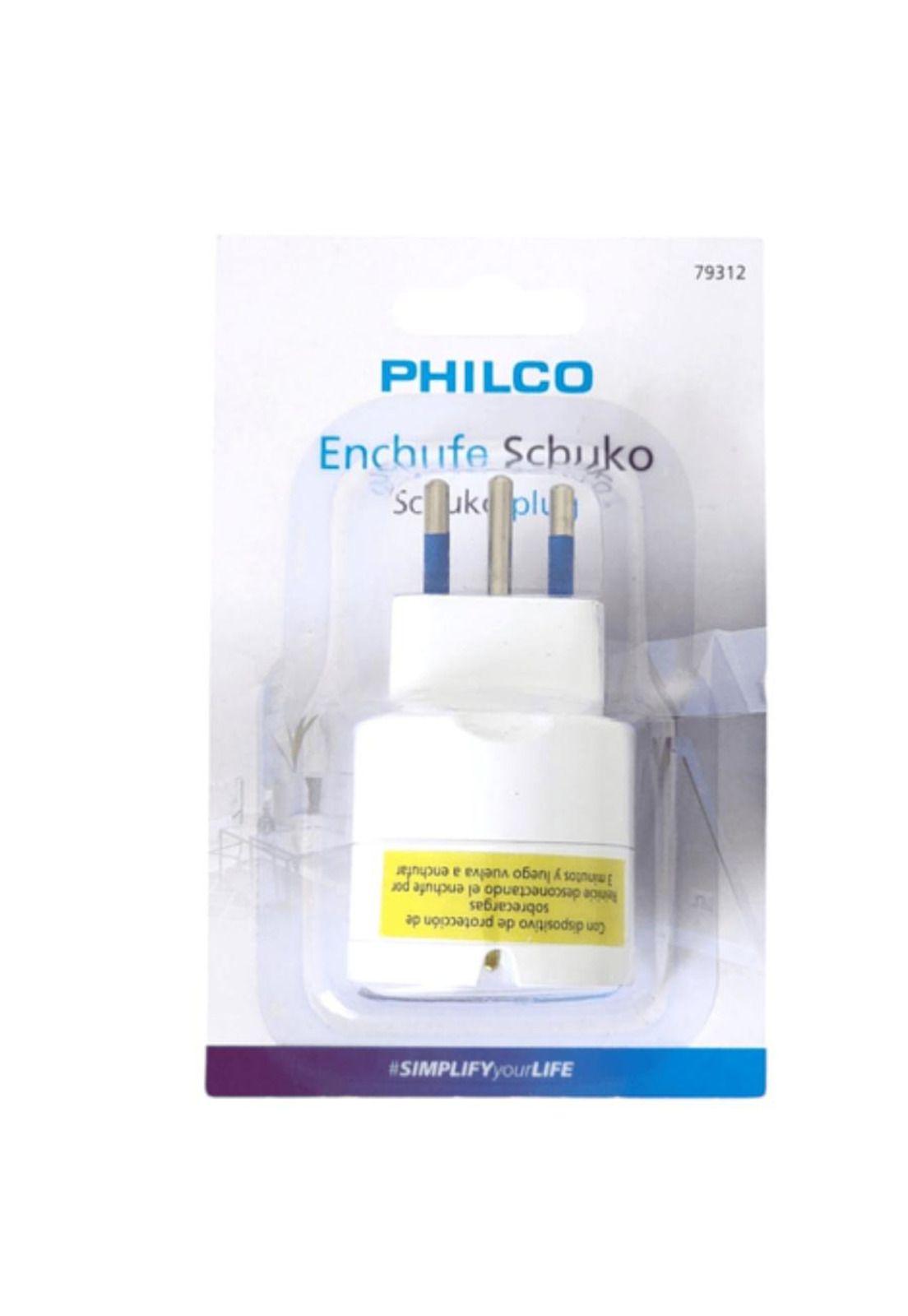 Enchufe Adaptador Schuko Philco 79312-2