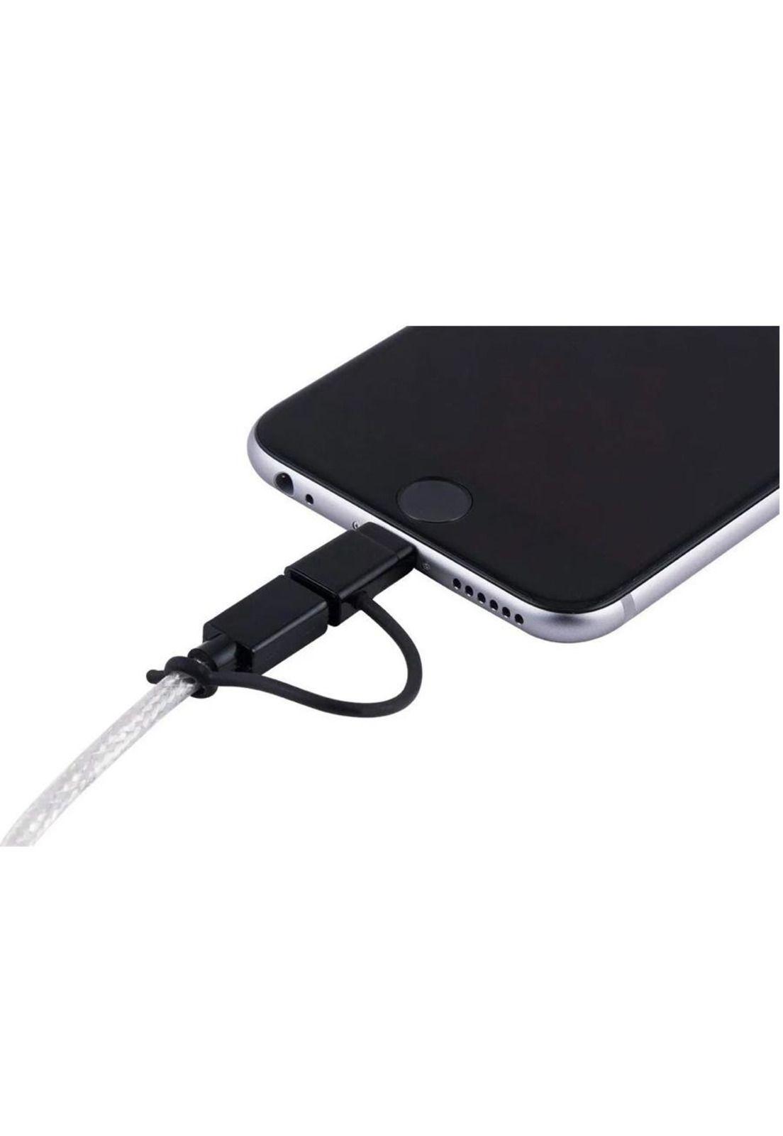 Cable 2 en 1 Micro USB Adaptador Lightning 0.90 Mts-4