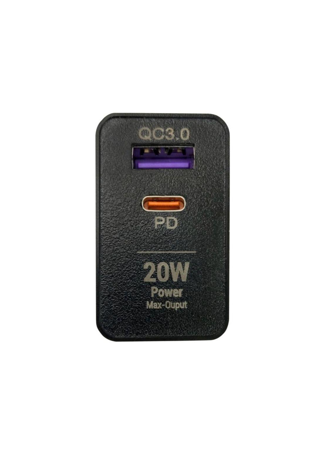 Home Charger 2 puertos USB QC 3.0 + PD 20W carga rápida-2