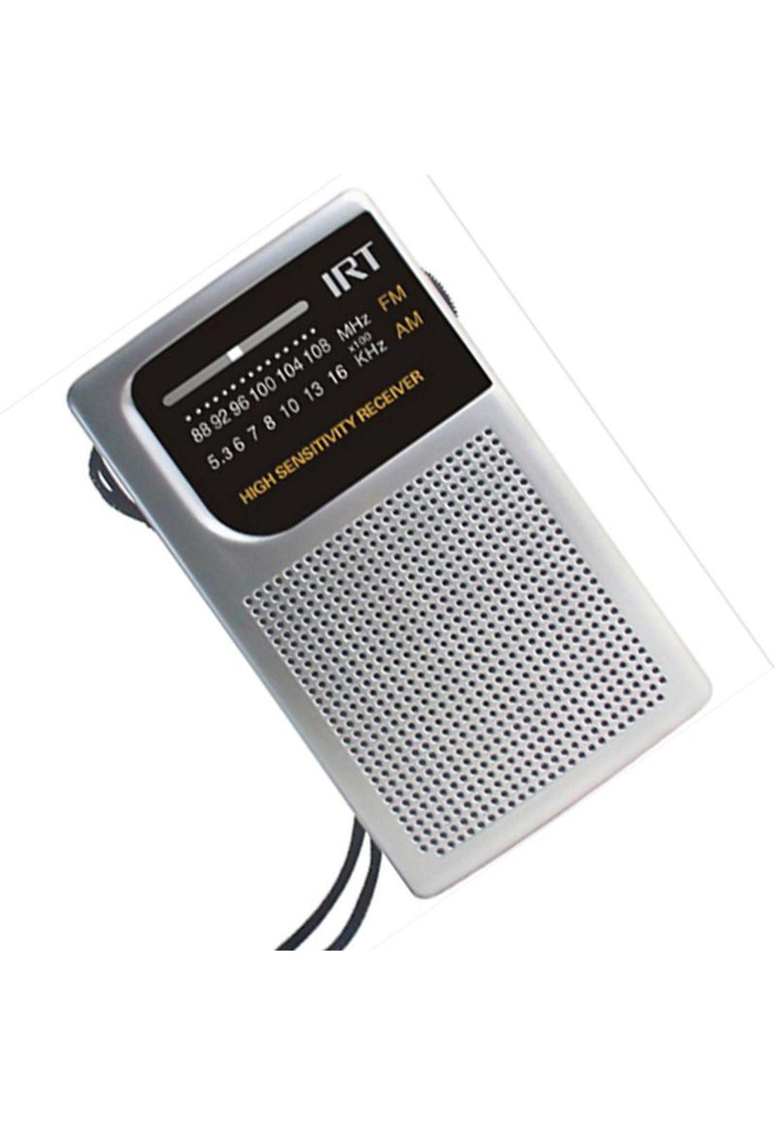Radio A Pilas De Bolsillo Am fm Irt Plateada-2