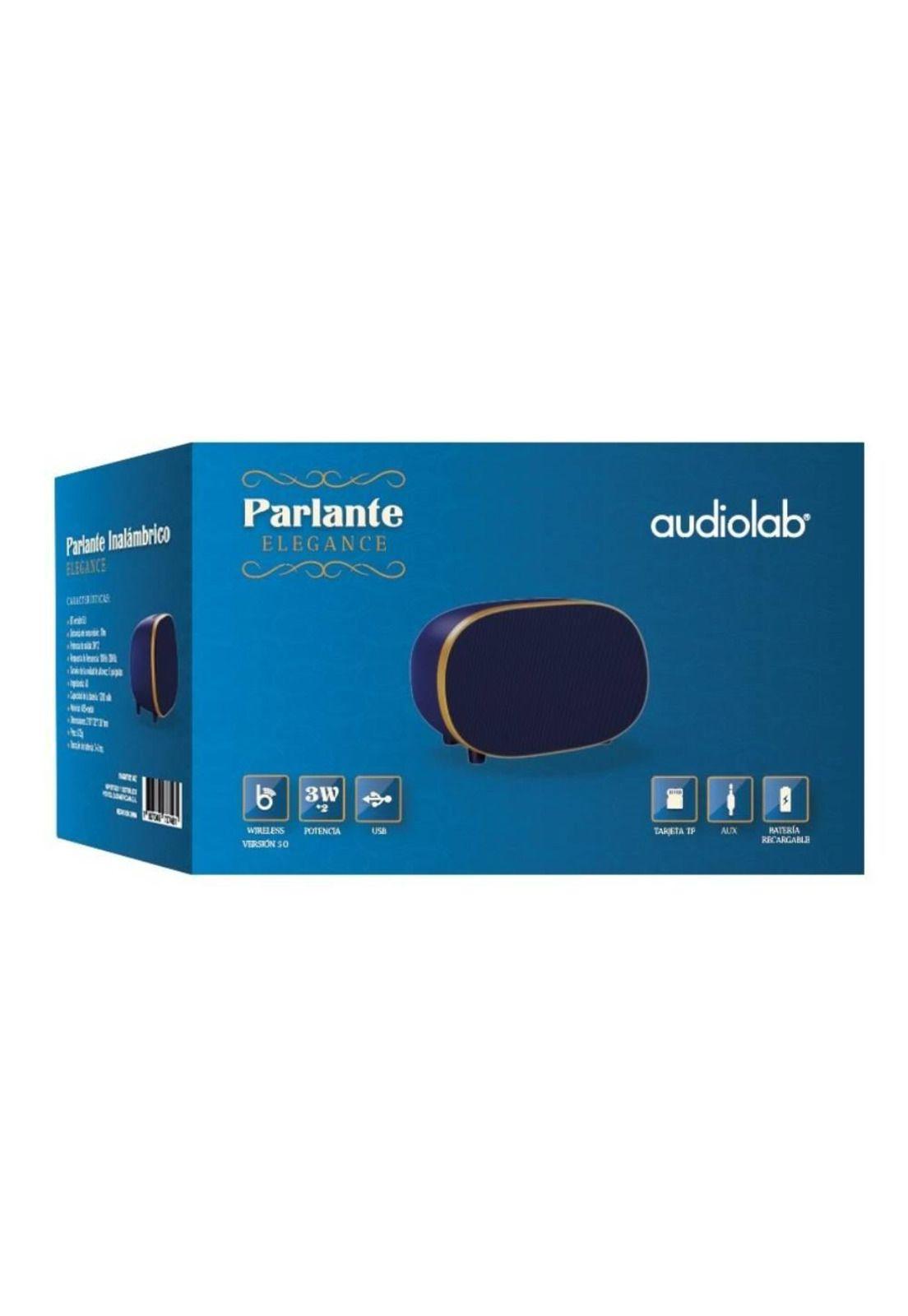 Parlante Retro AudioLab Elegante Bluetooth Speaker Azul 3w-4