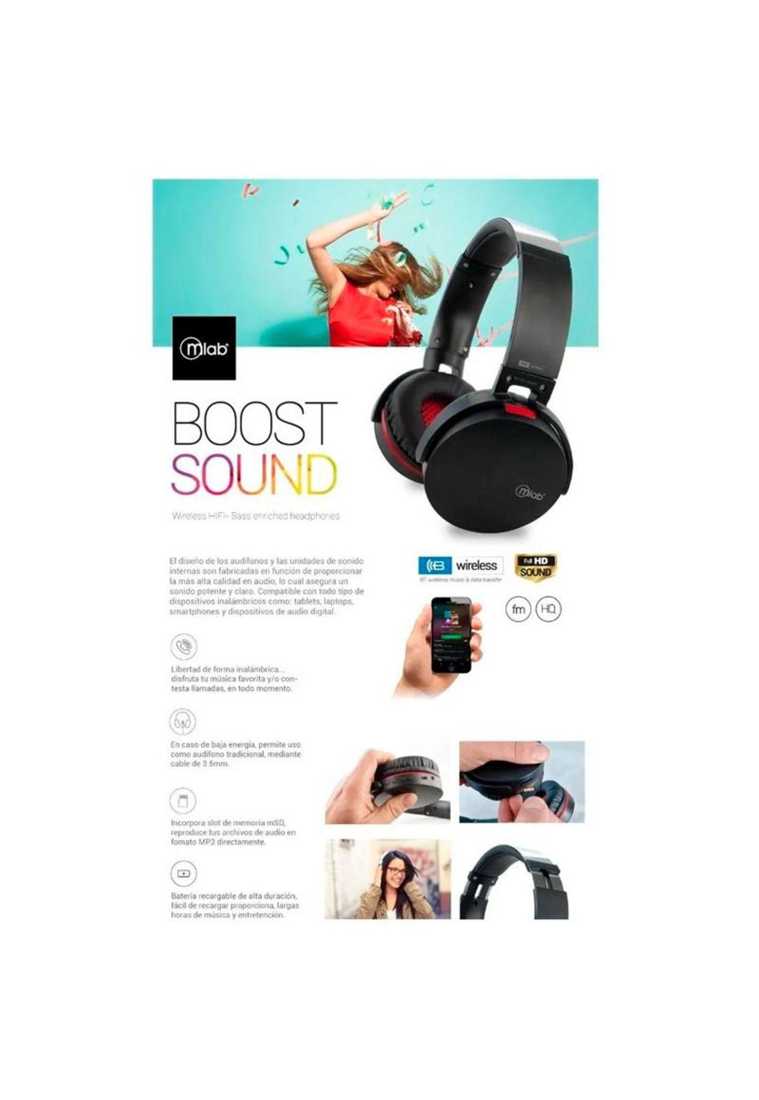 Audifonos Mlab Sound Boost 8217 Bluetooth Negro-3