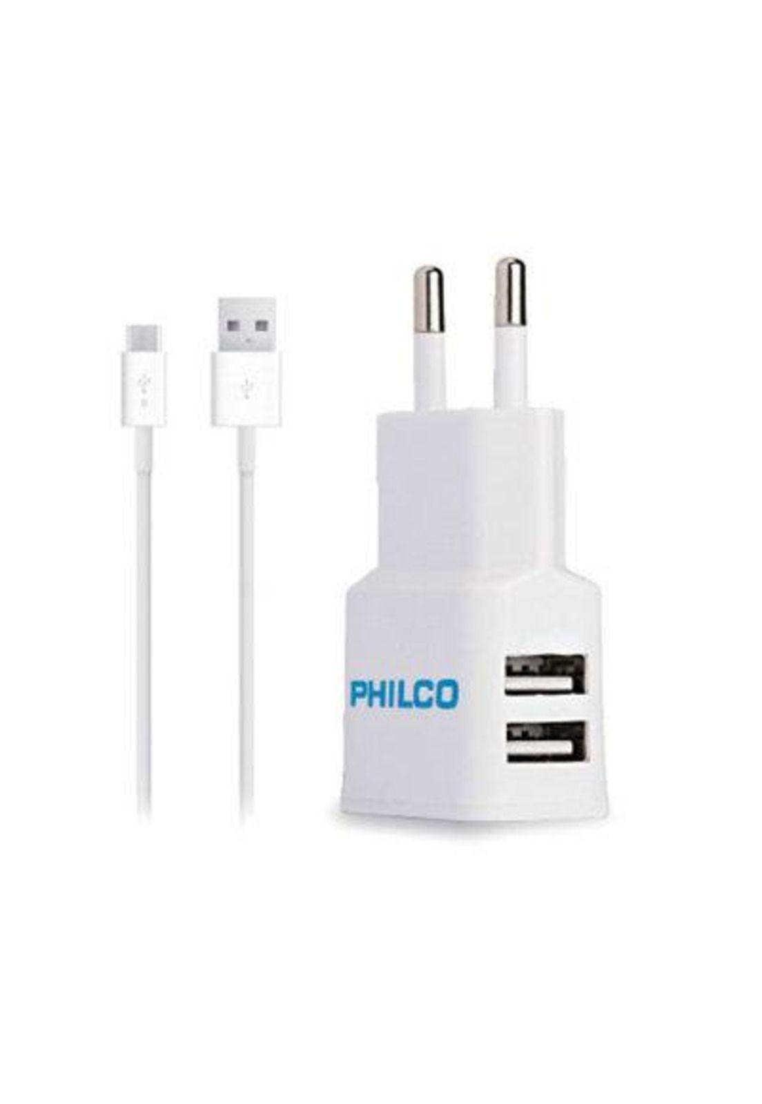 Cargador Philco Micro 220V 2.1A Doble USB-1