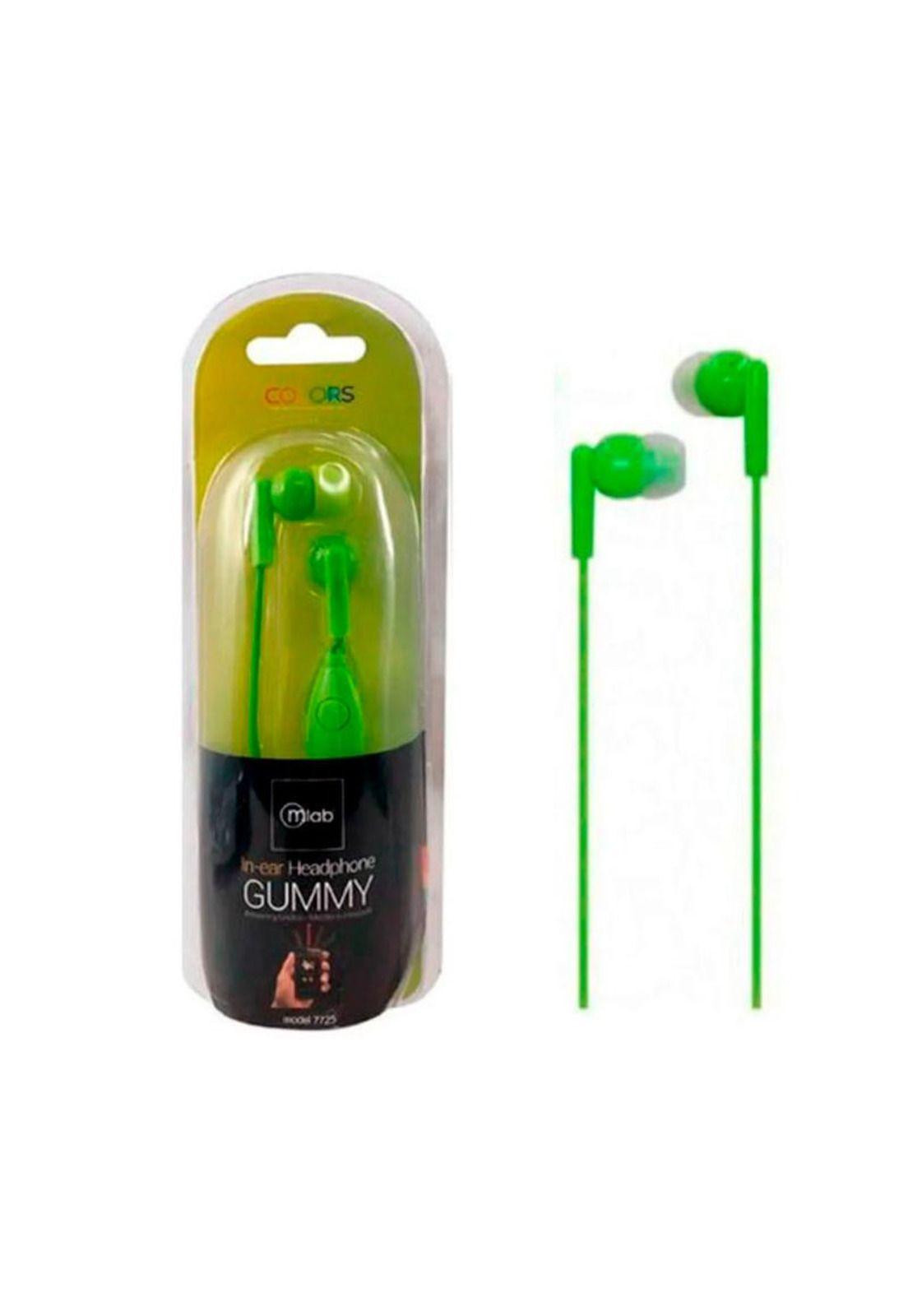 Audífonos Gummy In-ear Manos Libres Verde Mlab-2