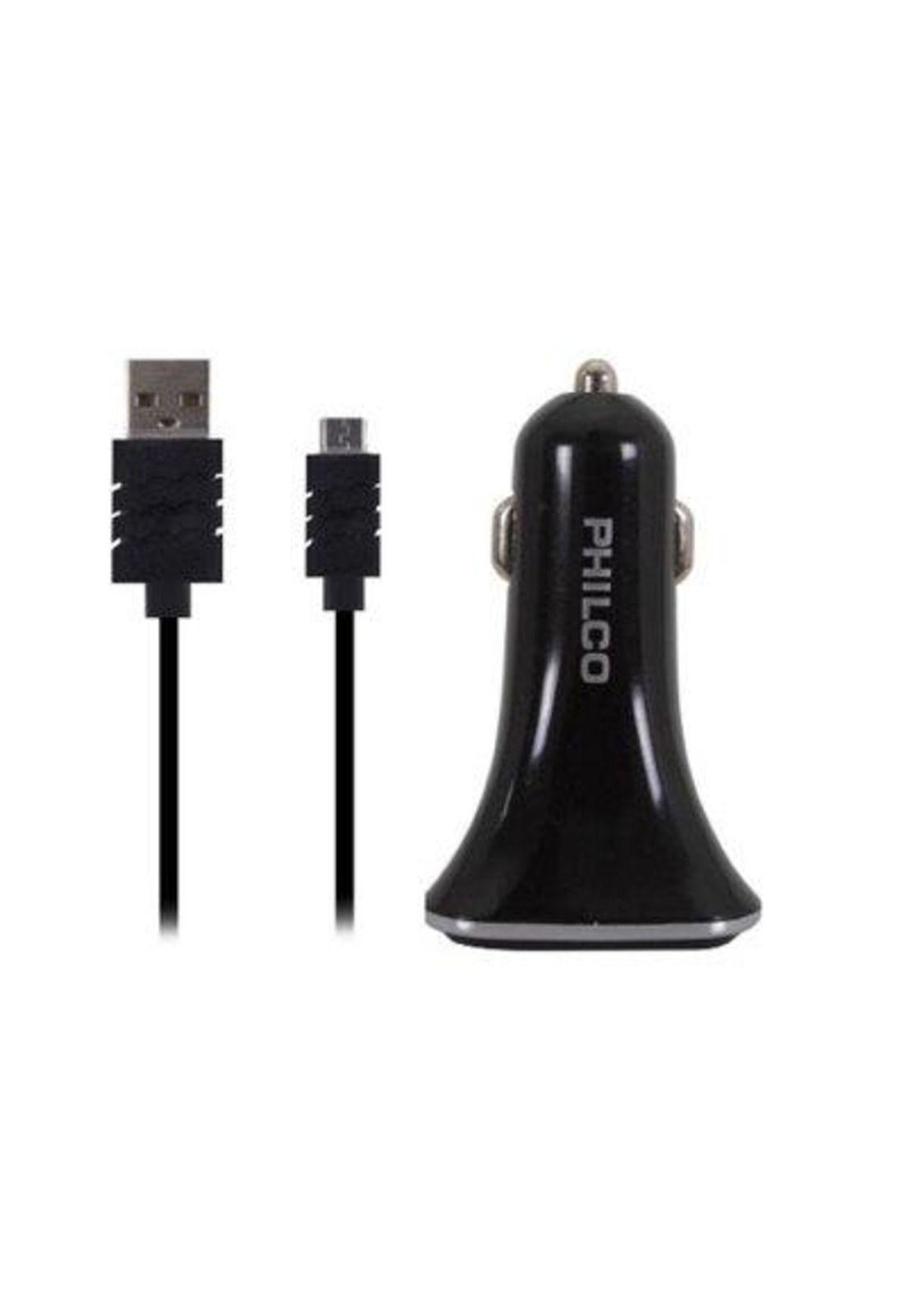 Kit Cargador Philco Rapido para Auto Smartphones USB-1
