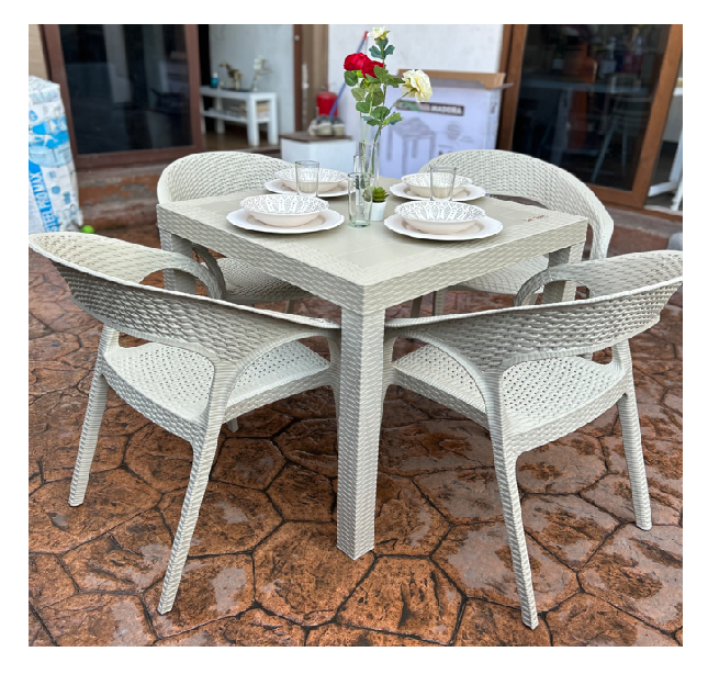 Comedor terraza zapallar 4 personas textura ratan beige-2