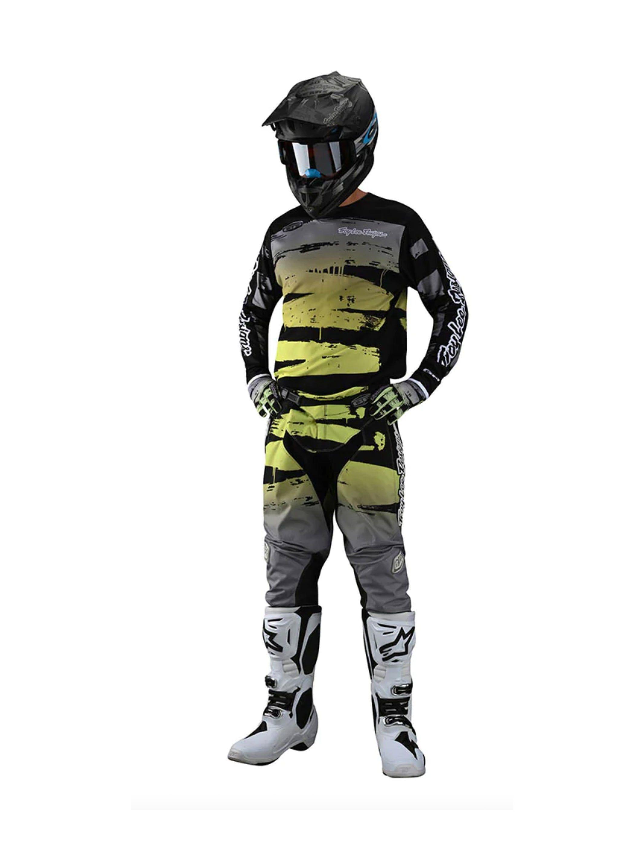 Pantalones De Moto GP Brushed Negro / Verde Troy Lee Designs -2