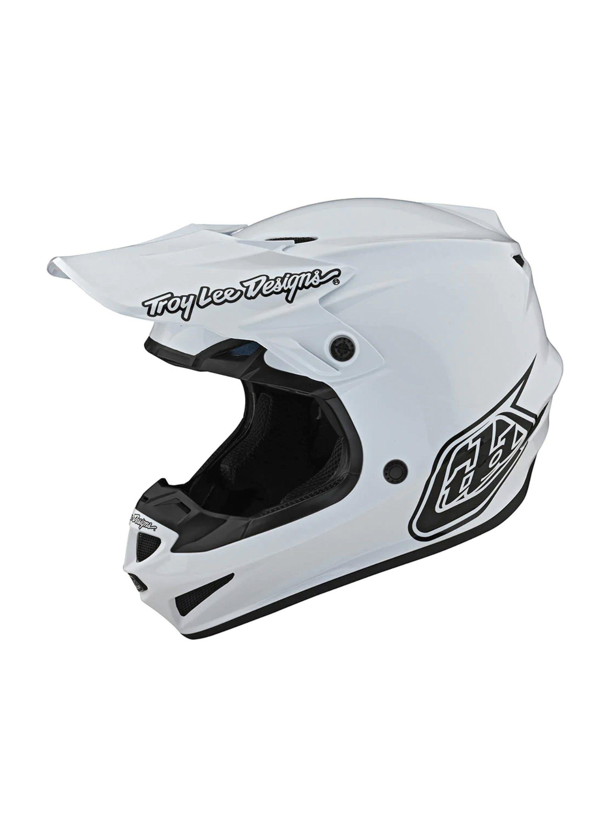 Casco de Moto SE4 Polyacrylite Mono Blanco Troy Lee Designs -0