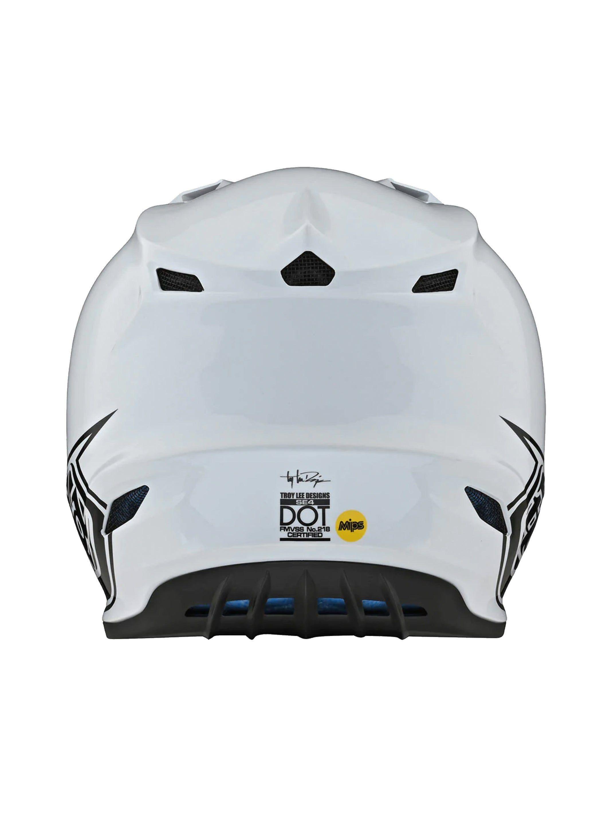 Casco de Moto SE4 Polyacrylite Mono Blanco Troy Lee Designs -1