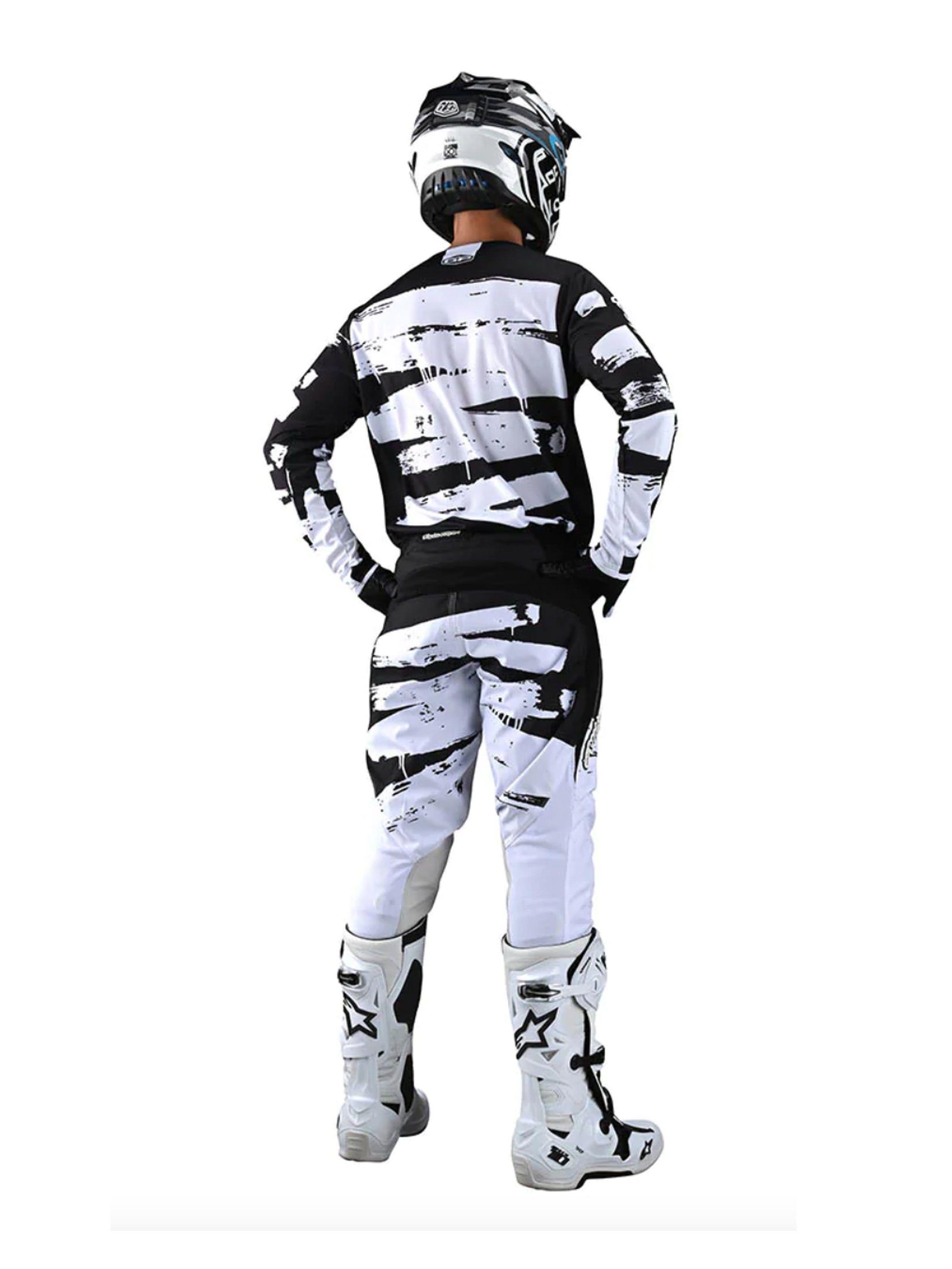 Pantalones de Moto GP Brushed Negro / Blanco Troy Lee Designs -3