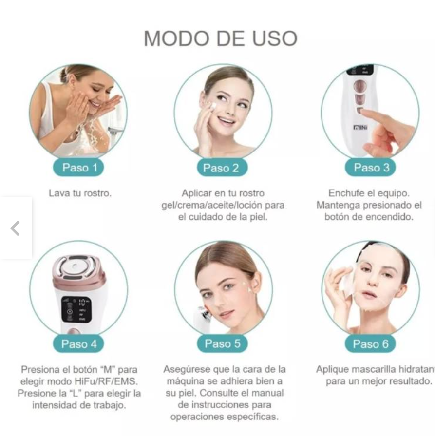Mini Hifu Facial 2nd Generation + Gel conductor con colágeno-3