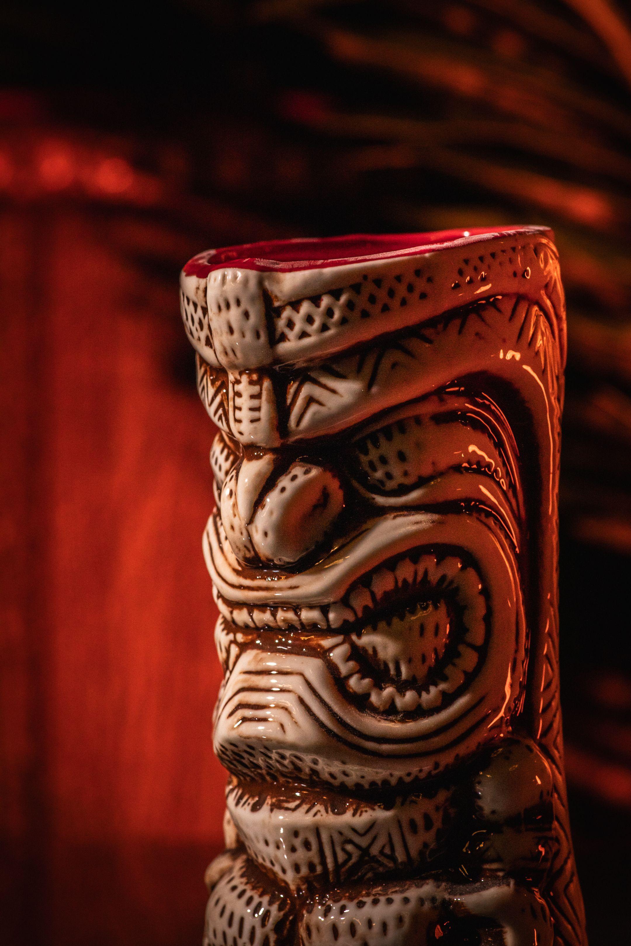 Taza Tiki Ancestral, Vaso Cerámica 420 ML Cóctel, Pub, Hawai-3