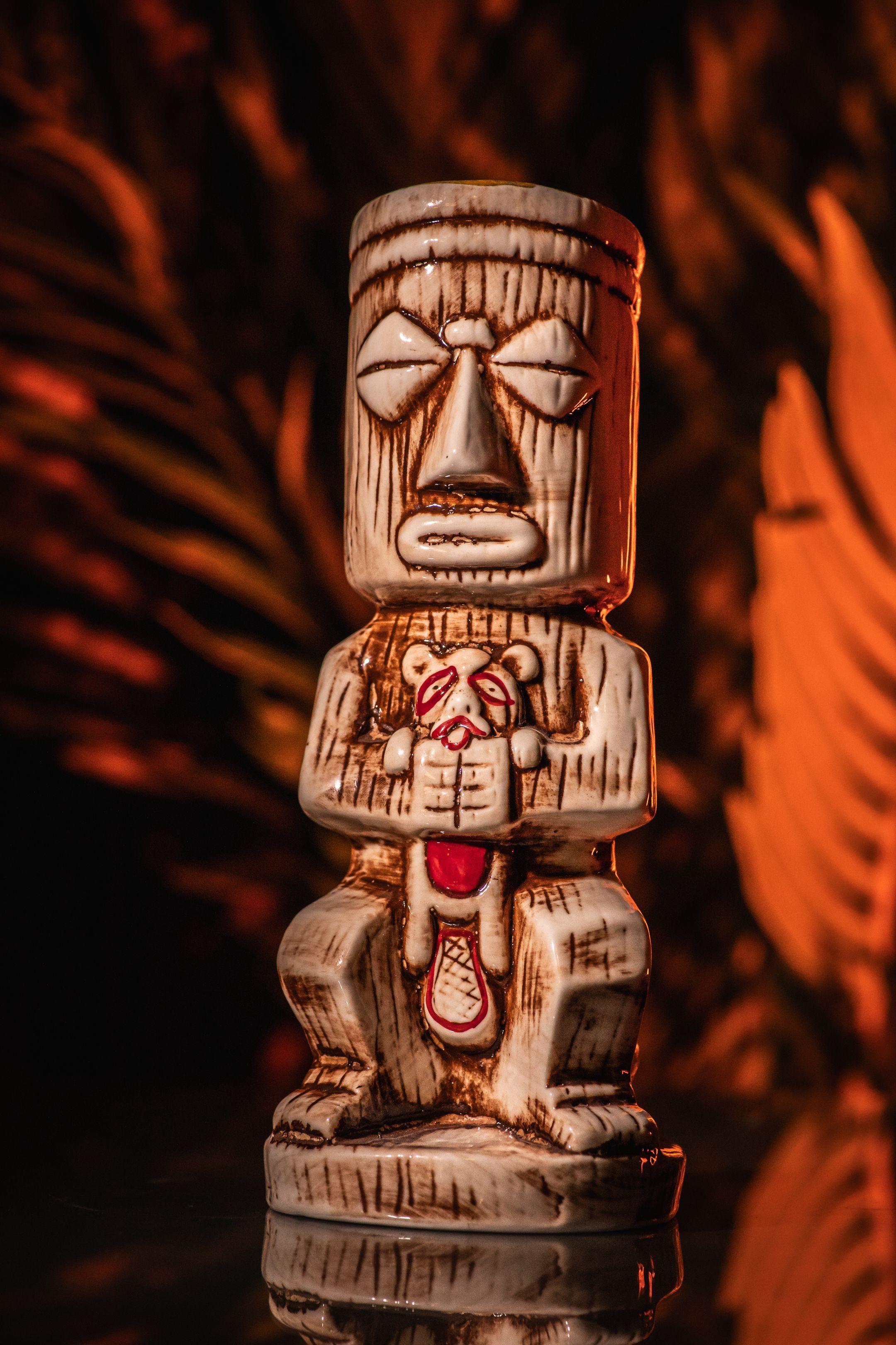 Taza Tiki Indio, Vaso Cerámica 450 Ml Cóctel, Pub, Hawai-2