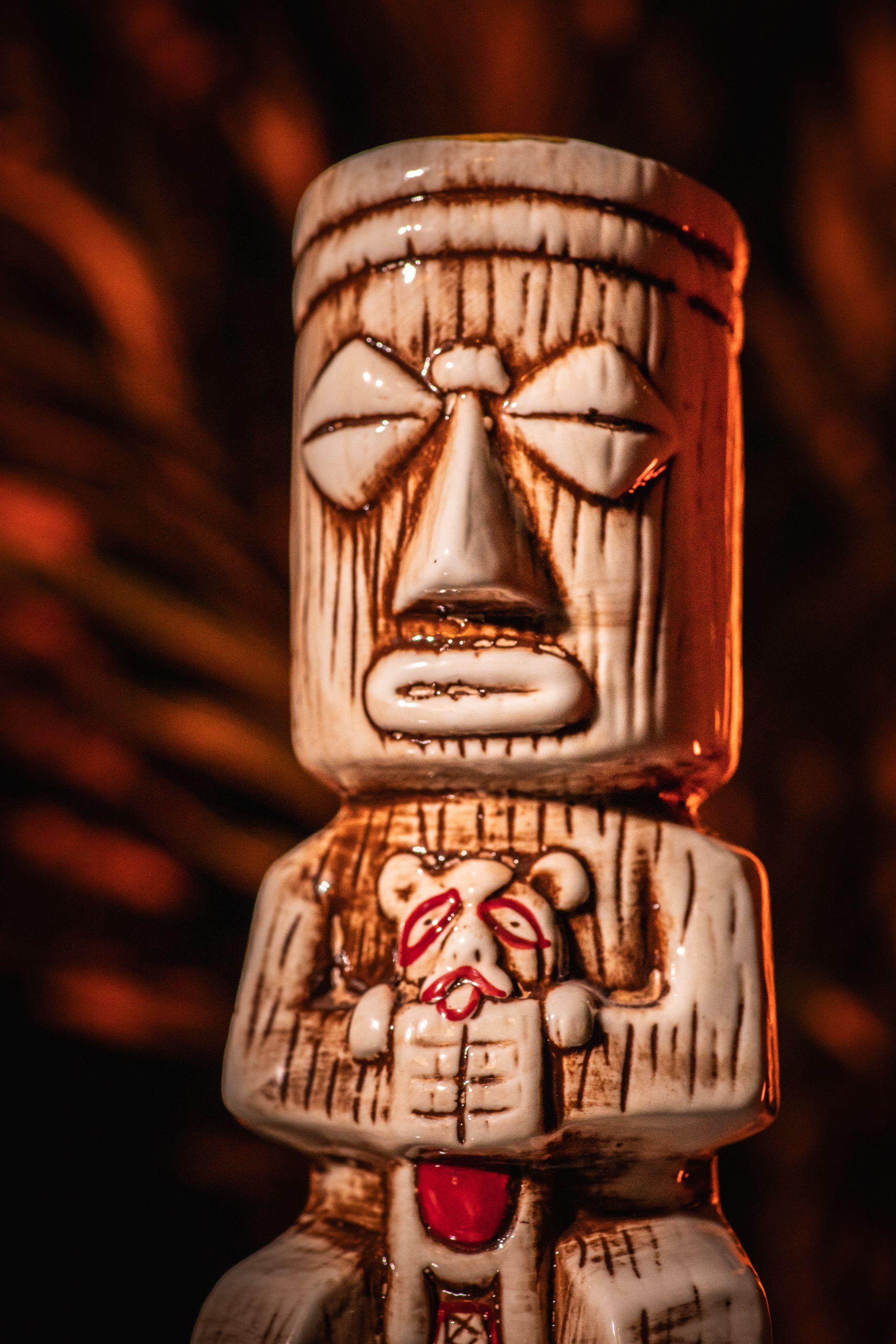 Taza Tiki Indio, Vaso Cerámica 450 Ml Cóctel, Pub, Hawai-4