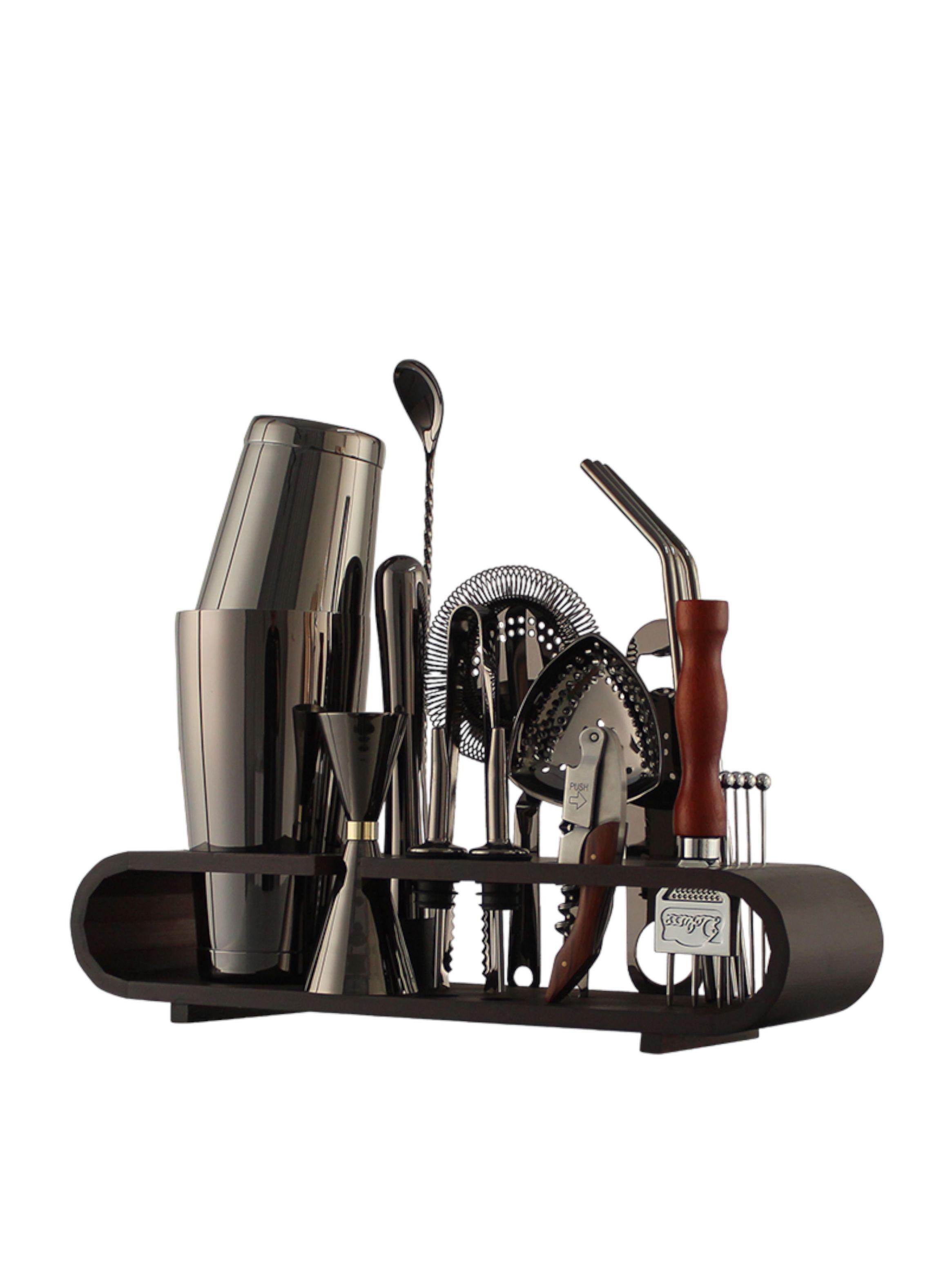 Set Coctelería Profesional 20 Pzs Negro, Bar, Bartender-0
