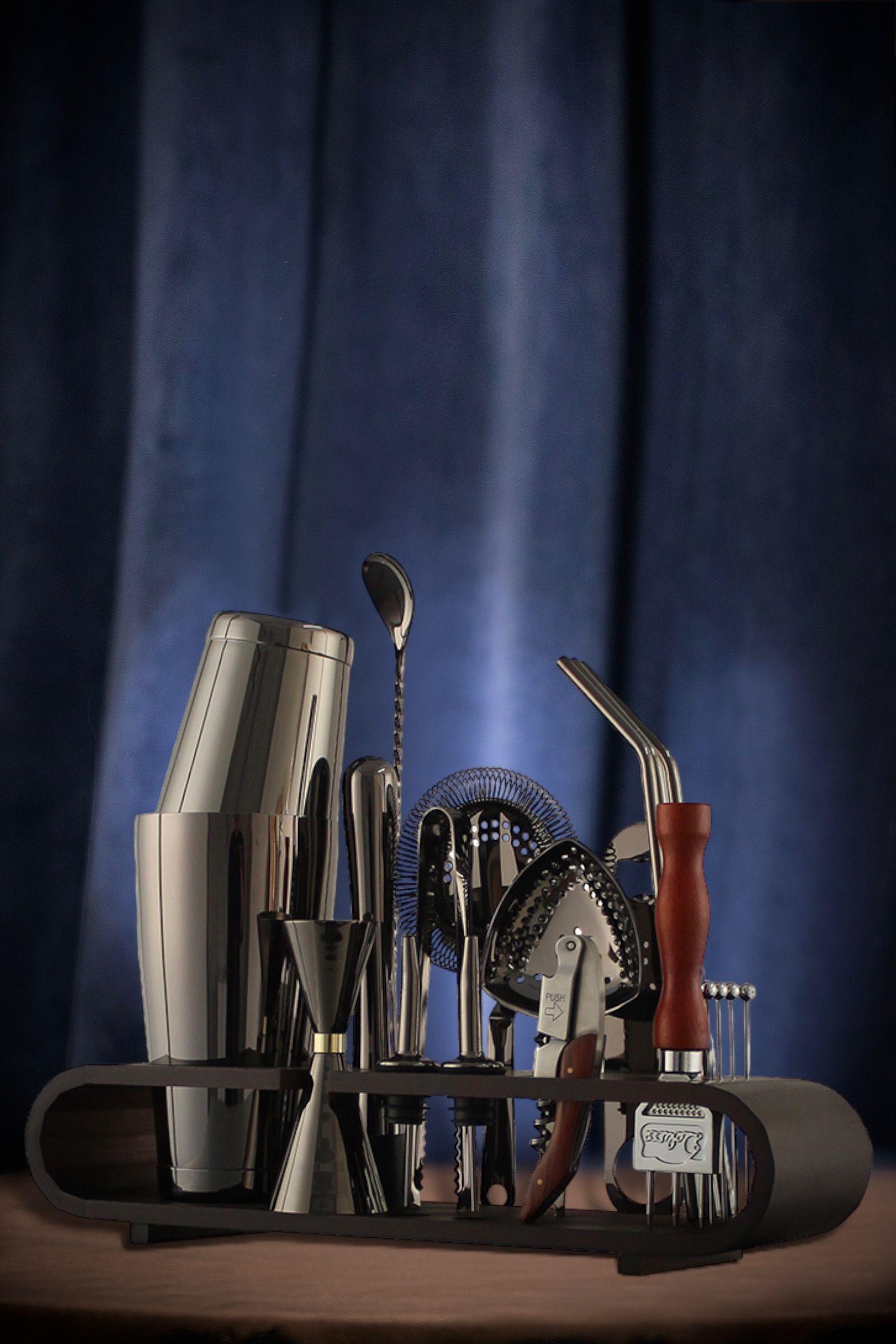 Set Coctelería Profesional 20 Pzs Negro, Bar, Bartender-1