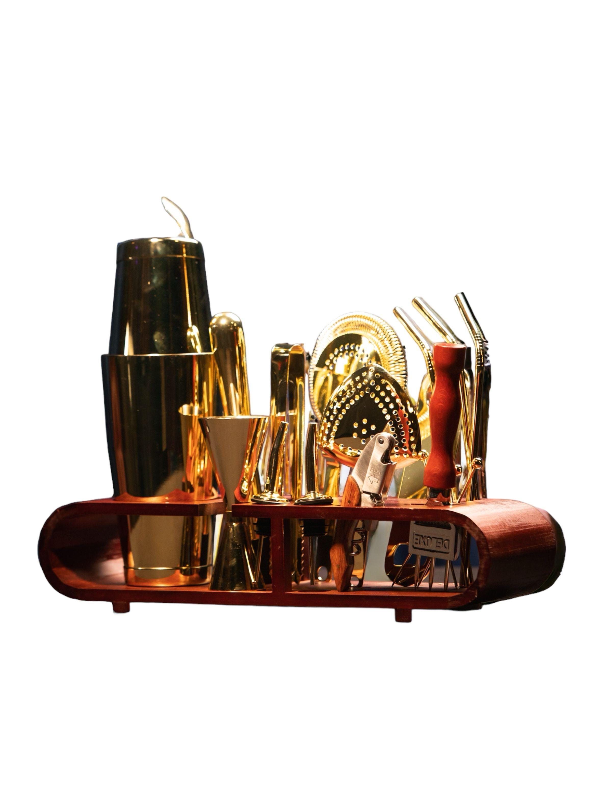 Set Coctelería Profesional 20 Pzs Dorado, Bar, Bartender-0