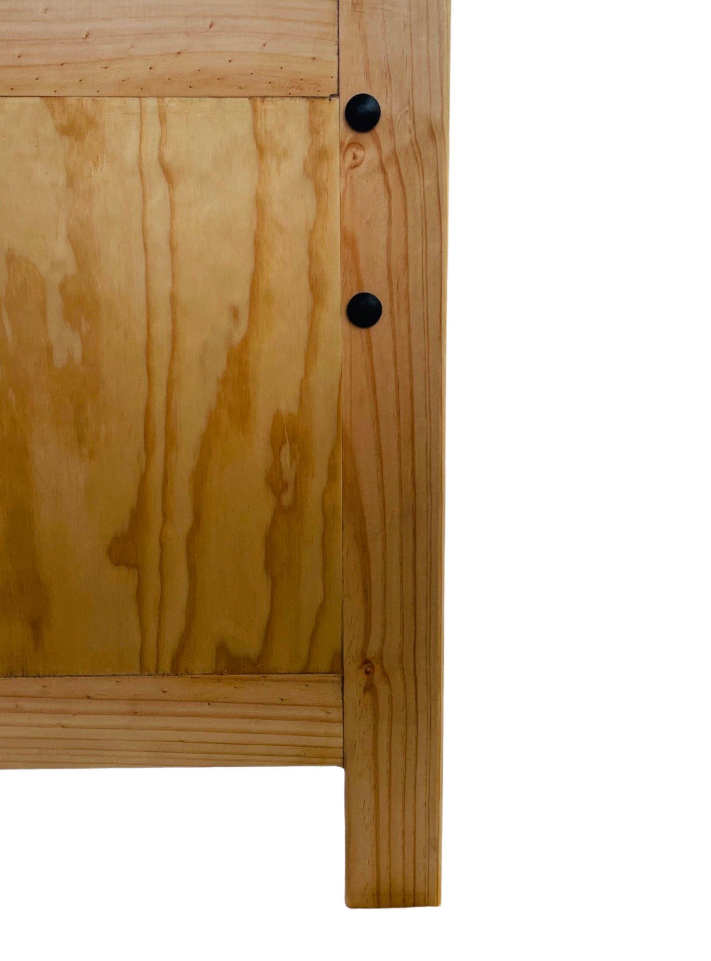 Cama con Respaldo Madera Pino - 1.5 Plaza 200 cm-3