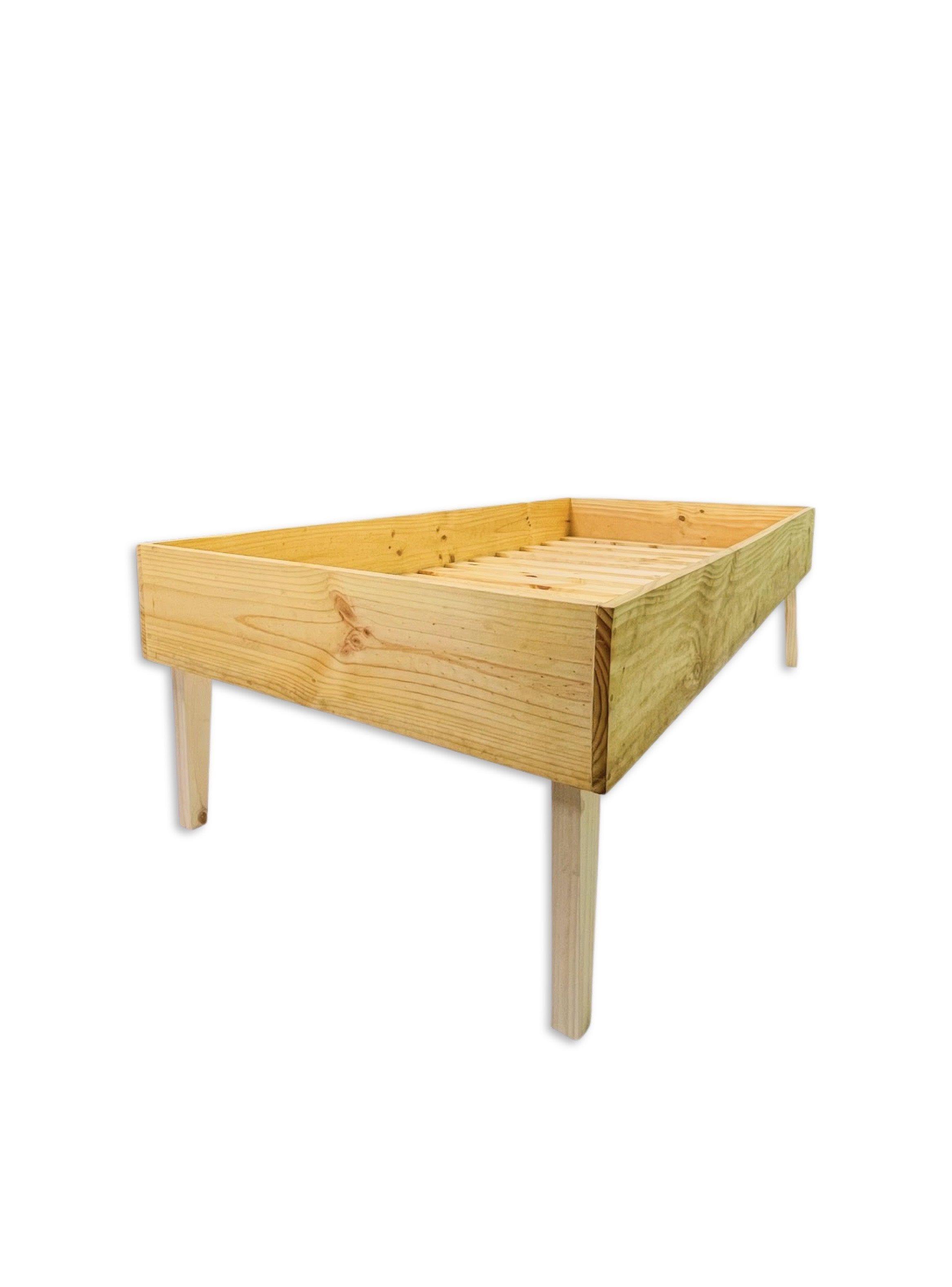 Cama Adulto Simple Madera 1,5 Plaza 200 cm-2