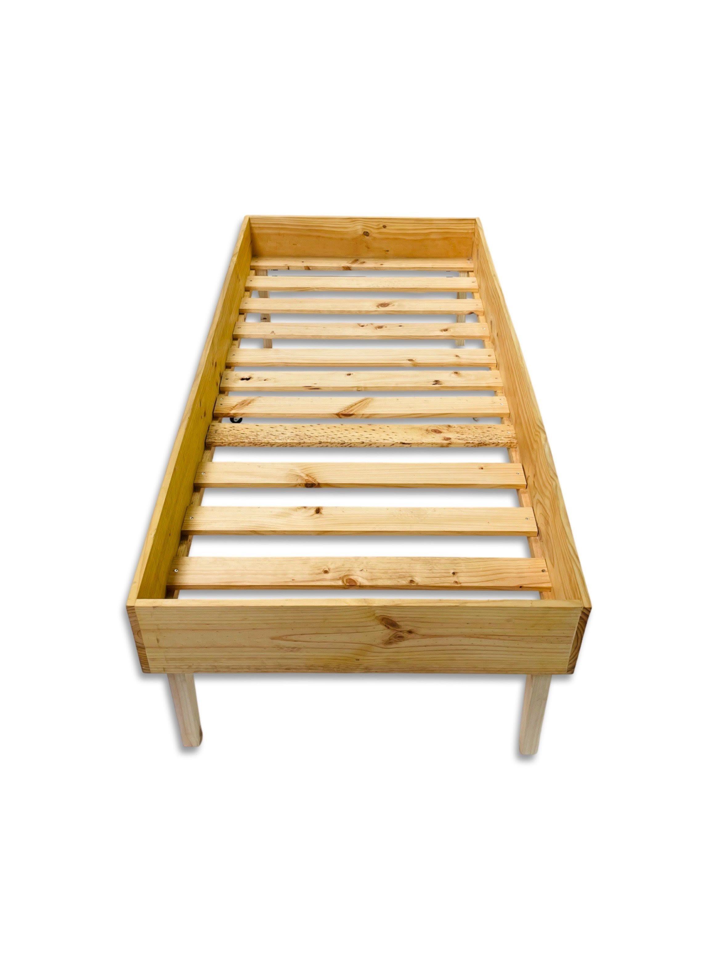 Cama Adulto Simple Madera 1,5 Plaza 200 cm-1