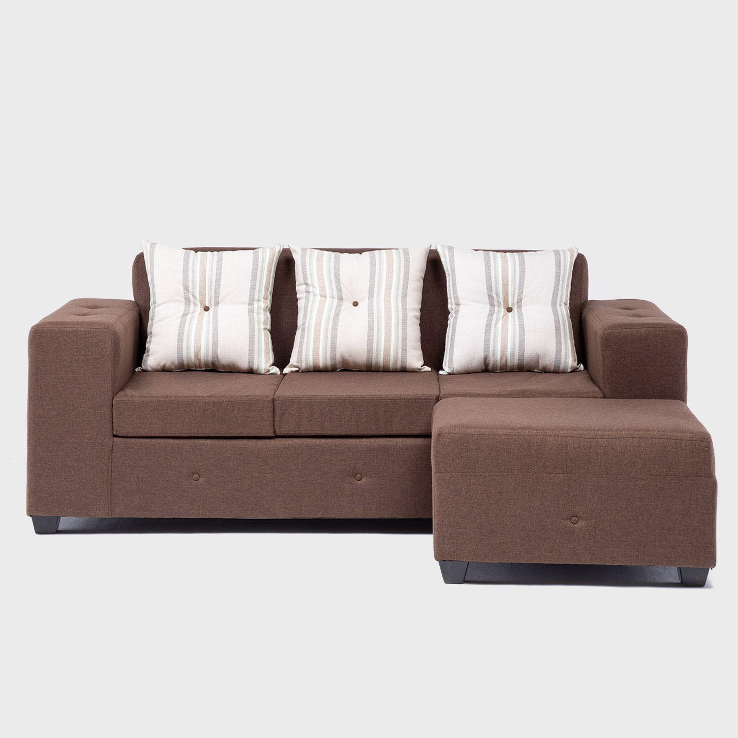 Sofa Seccional Intercambiable Ginebra tela Chocolate-4